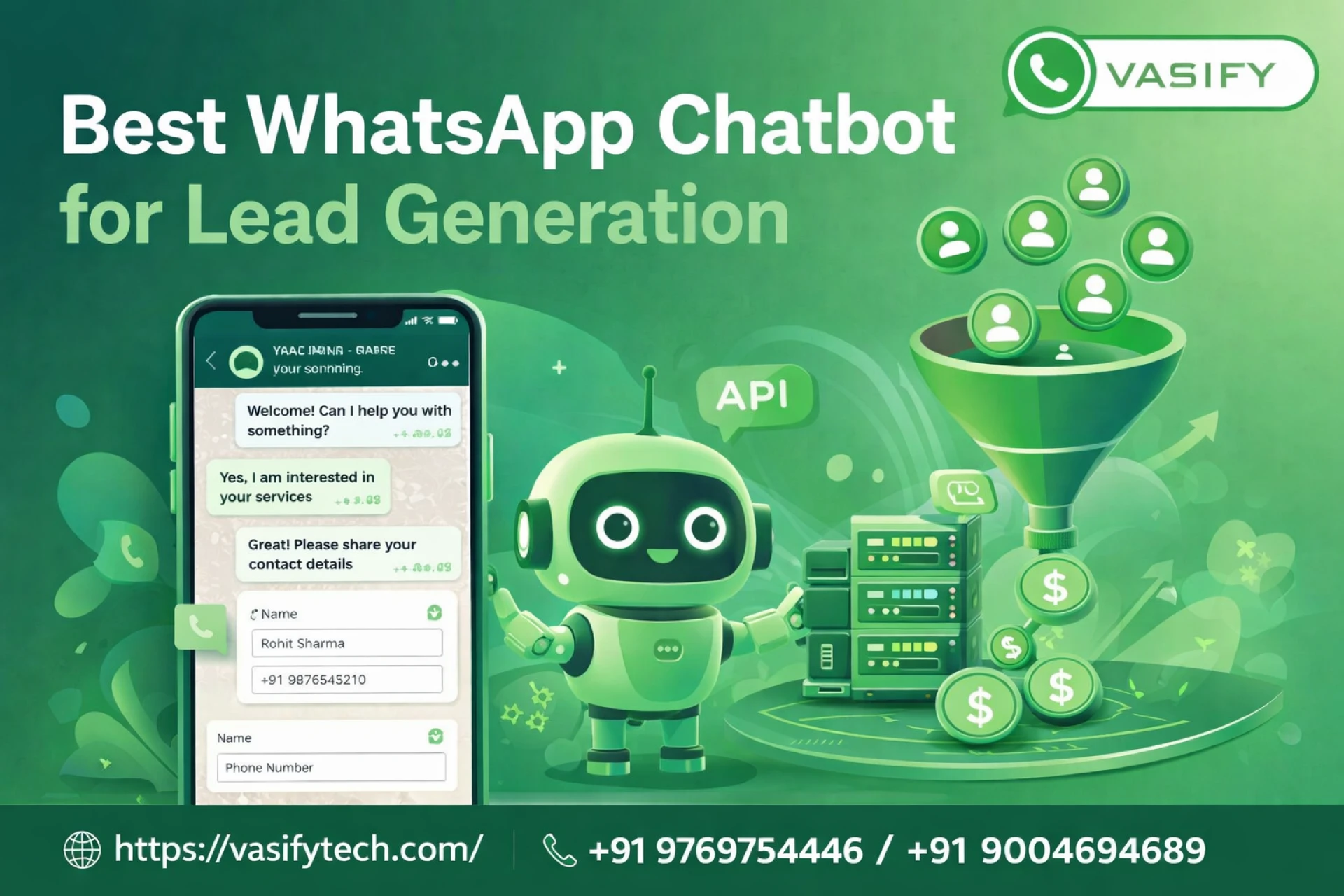 Best WhatsApp Chatbot for Lead Generation for Modern Businesses | Vasify Technologies