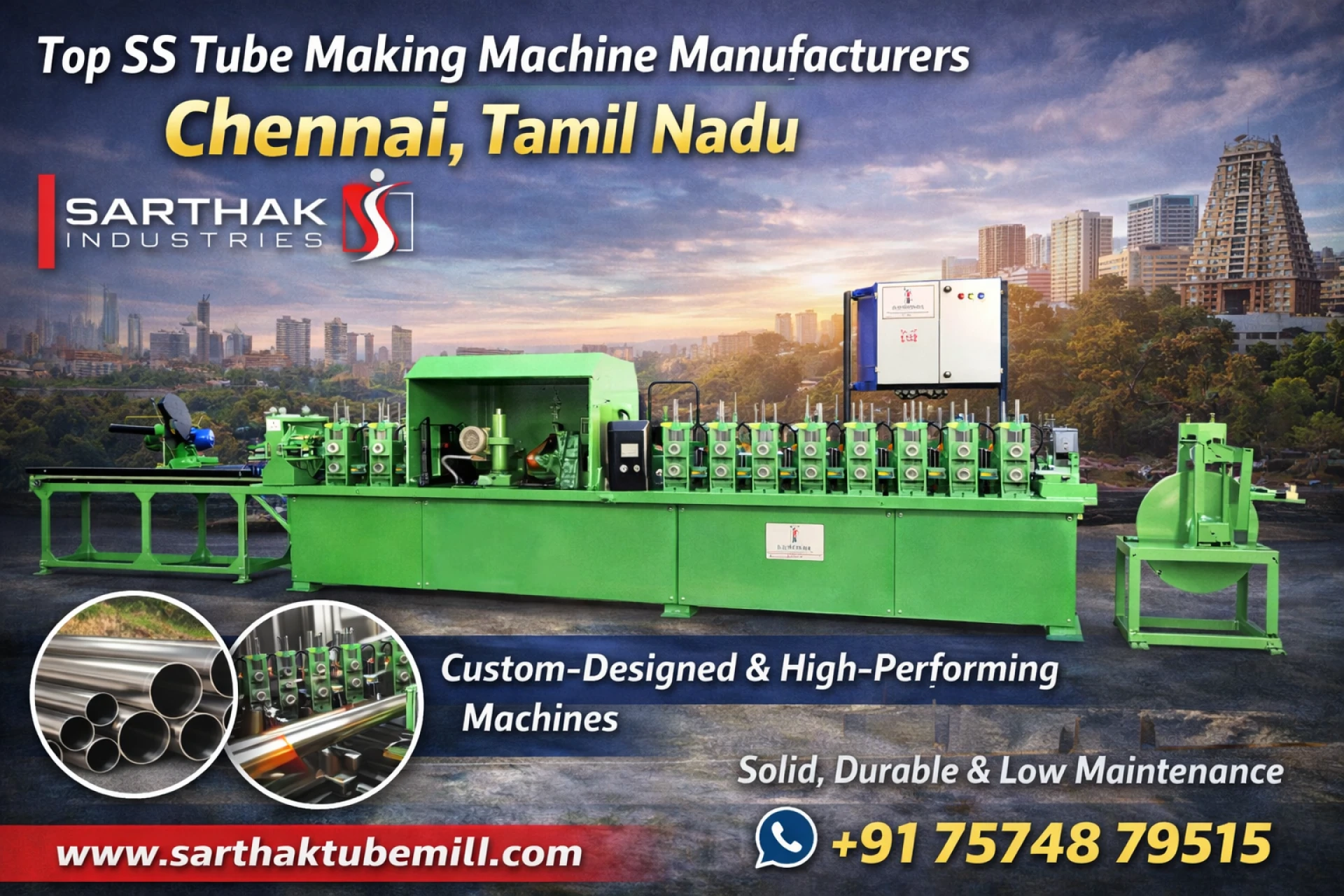 Top SS Tube Making Machine Manufacturers Chennai, Tamil Nadu