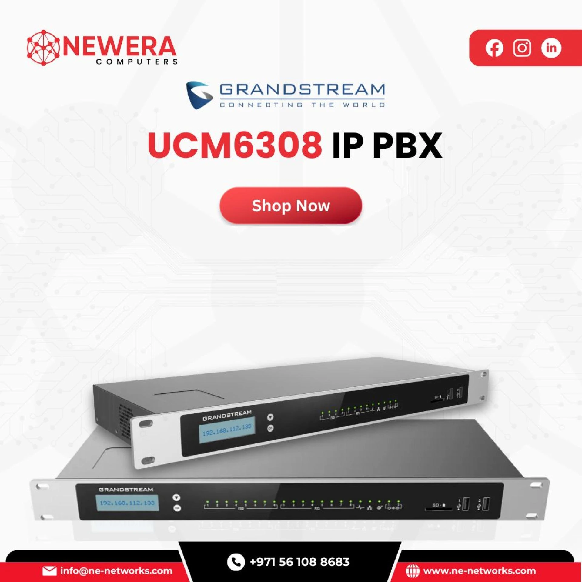 Buy Grandstream UCM6308 IP PBX Online in Dubai | Newera Computers
