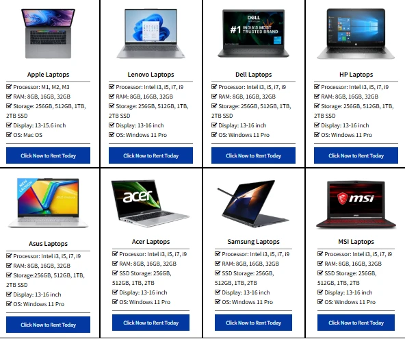 Affordable Laptop on Rent Price Options for Students and Businesses