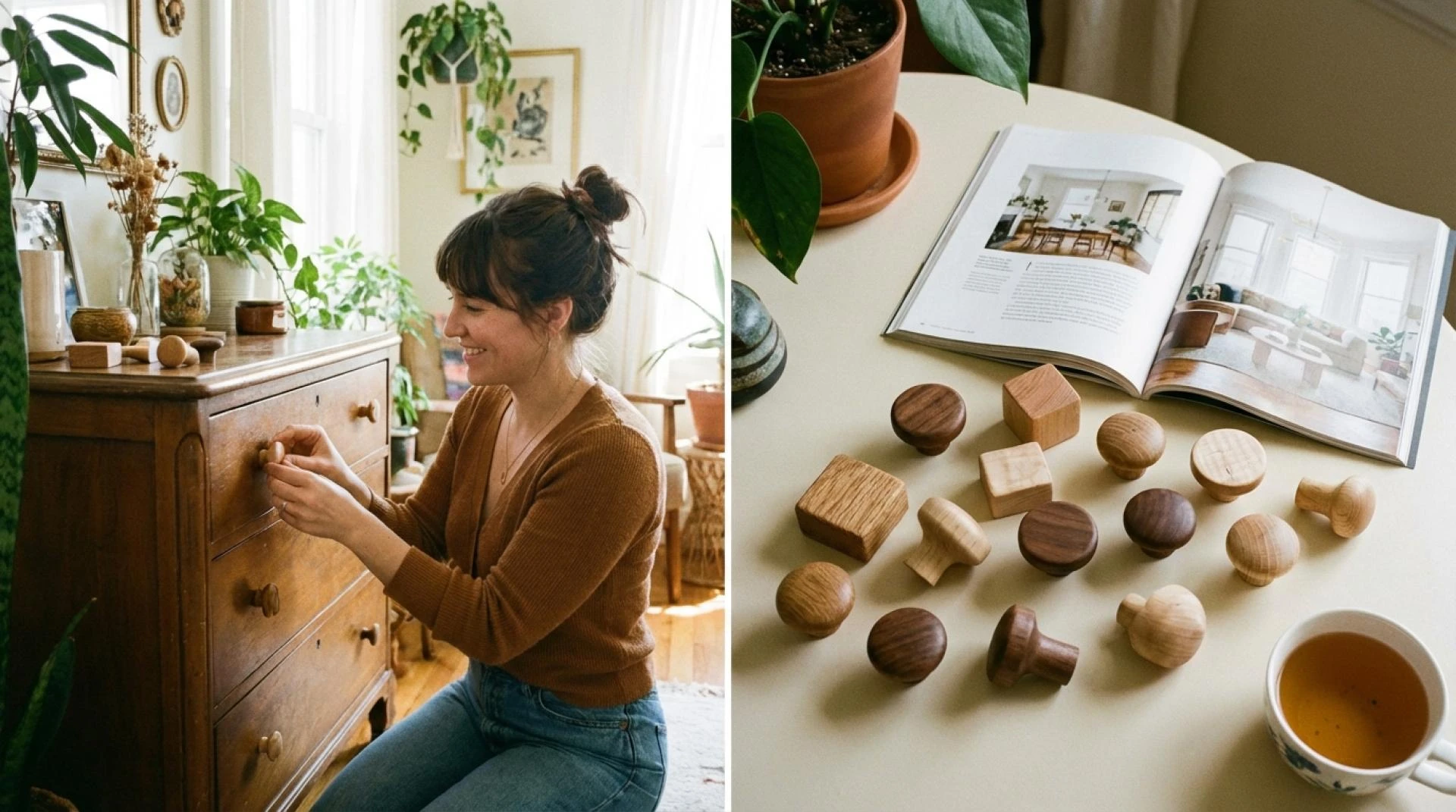 Drewniane gałki meblowe jako element personalizacji wnętrz