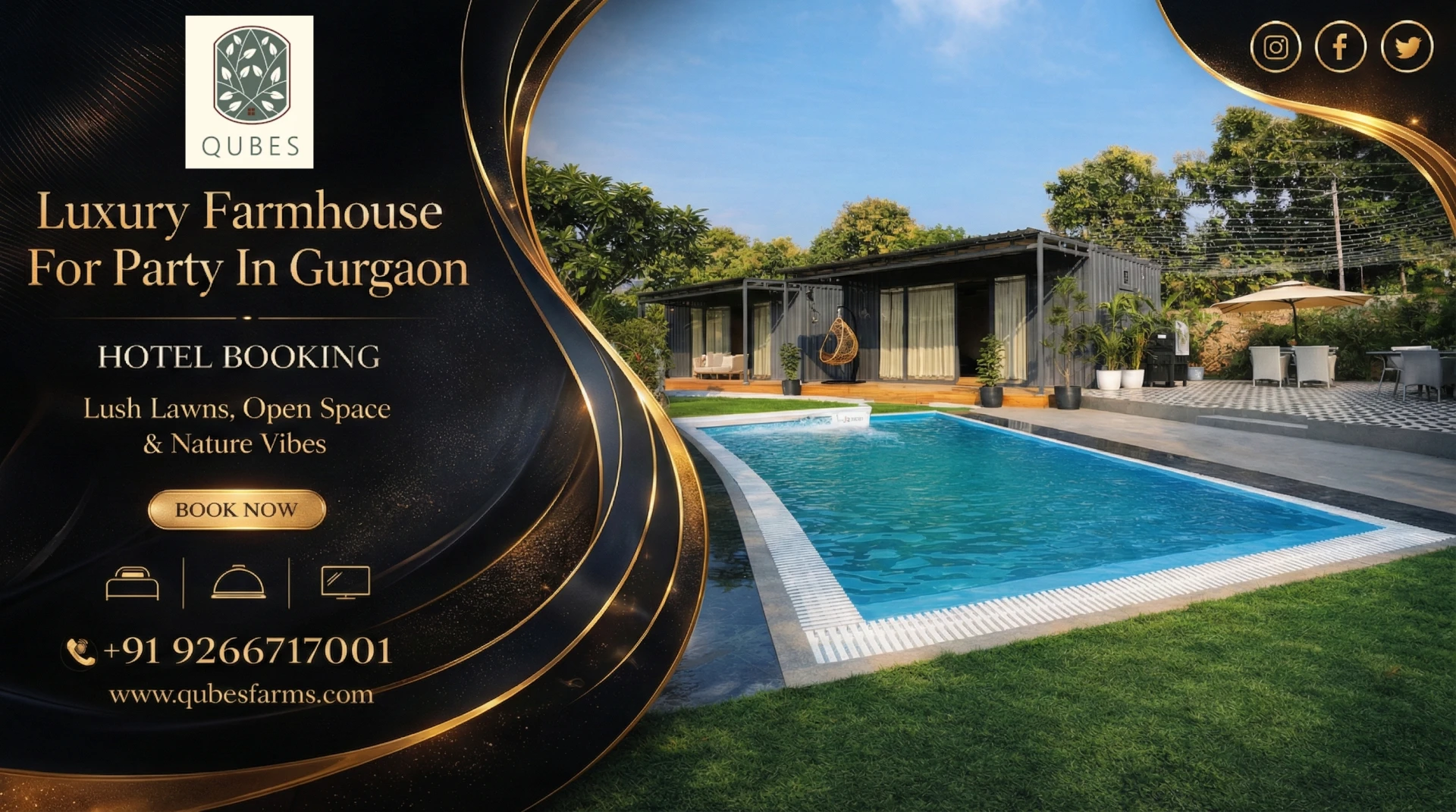 Best Farmhouse in Gurgaon & Manesar – Luxury Stay with Private Pool
