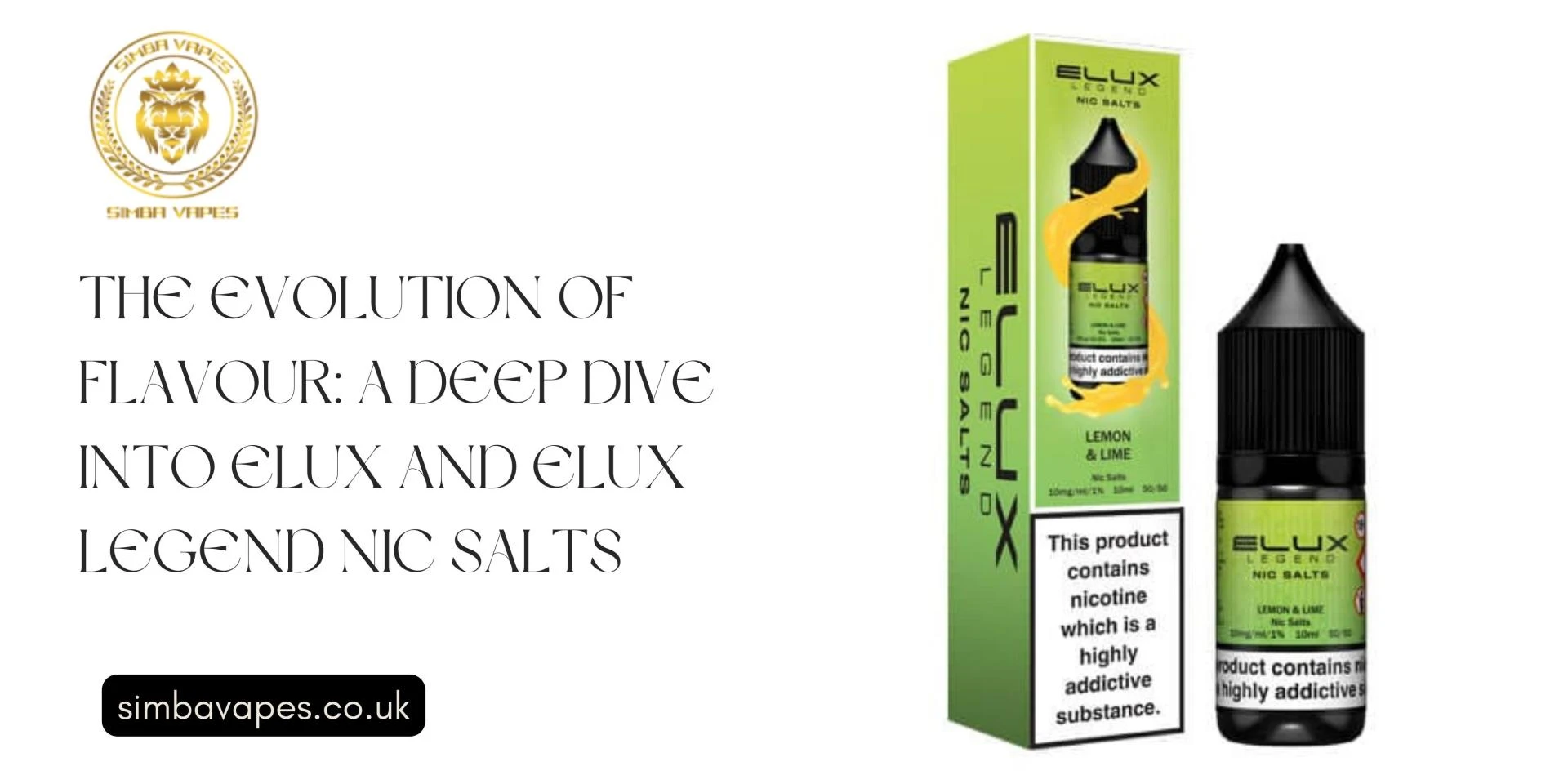 The Evolution of Flavour: A Deep Dive into Elux and Elux Legend Nic Salts