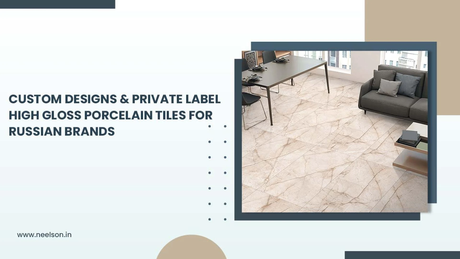 Custom Designs & Private Label High Gloss Porcelain Tiles for Russian Brands