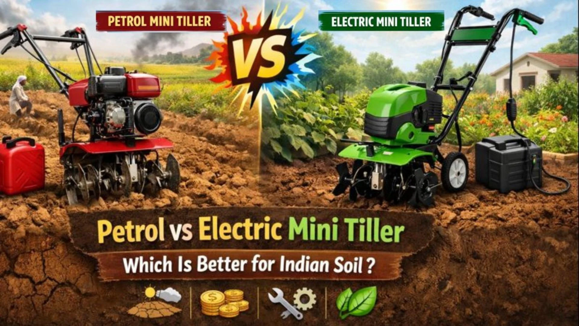 Petrol vs Electric Mini Tiller: Which Is Better for Indian Soil?