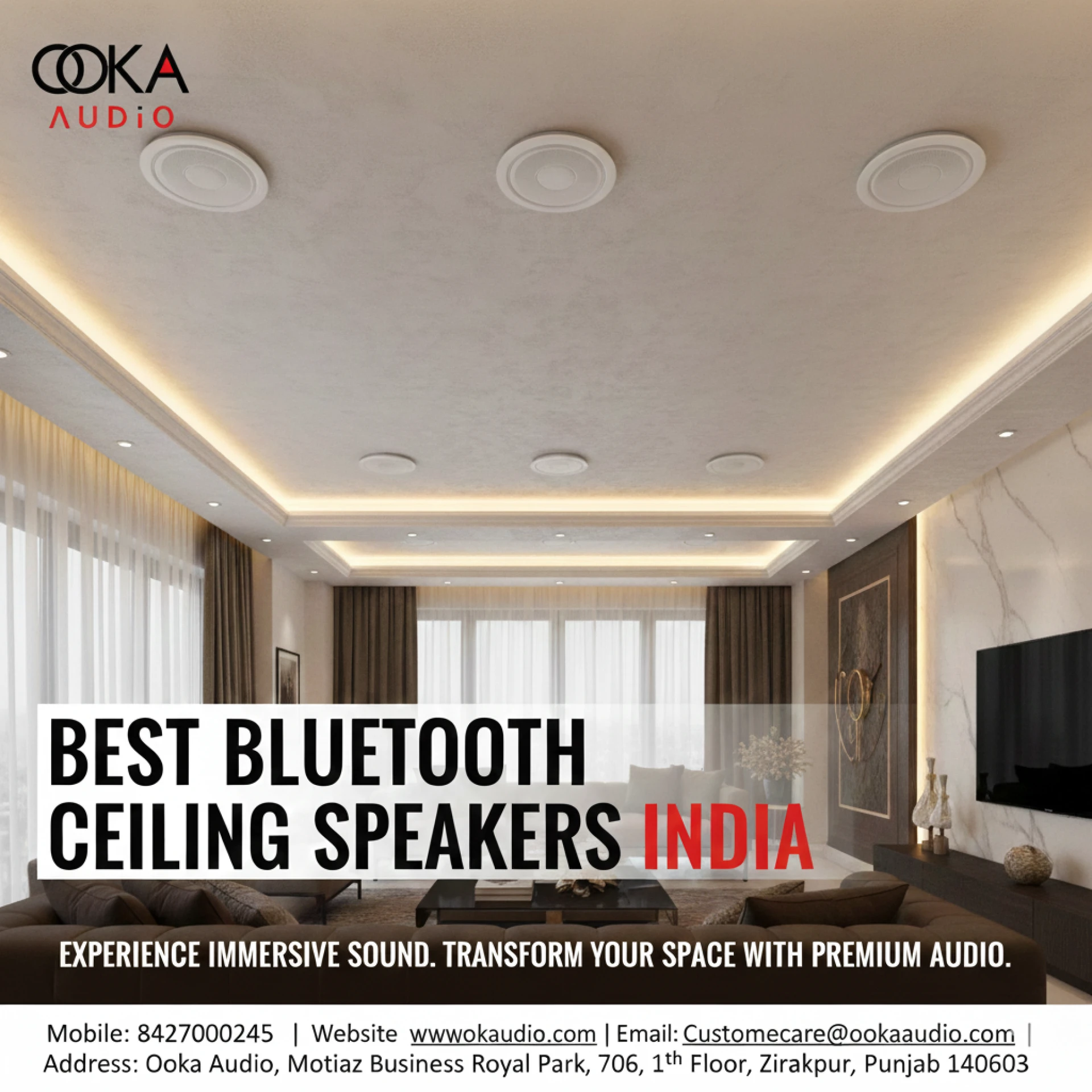 Best Bluetooth Ceiling Speakers India – Smart Audio Solutions by Ooka Audio