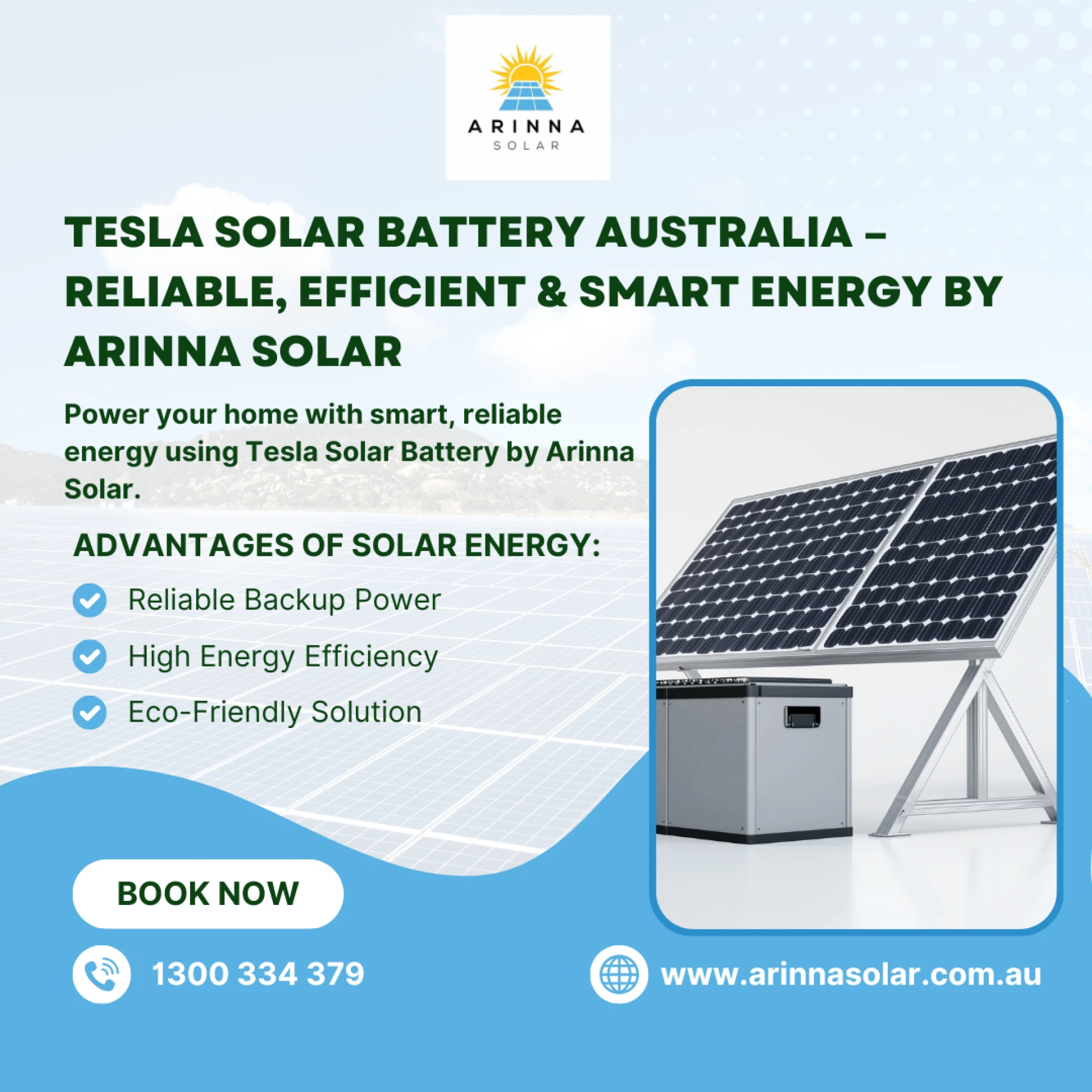 Tesla Solar Battery Australia – Reliable, Efficient & Smart Energy by Arinna Solar