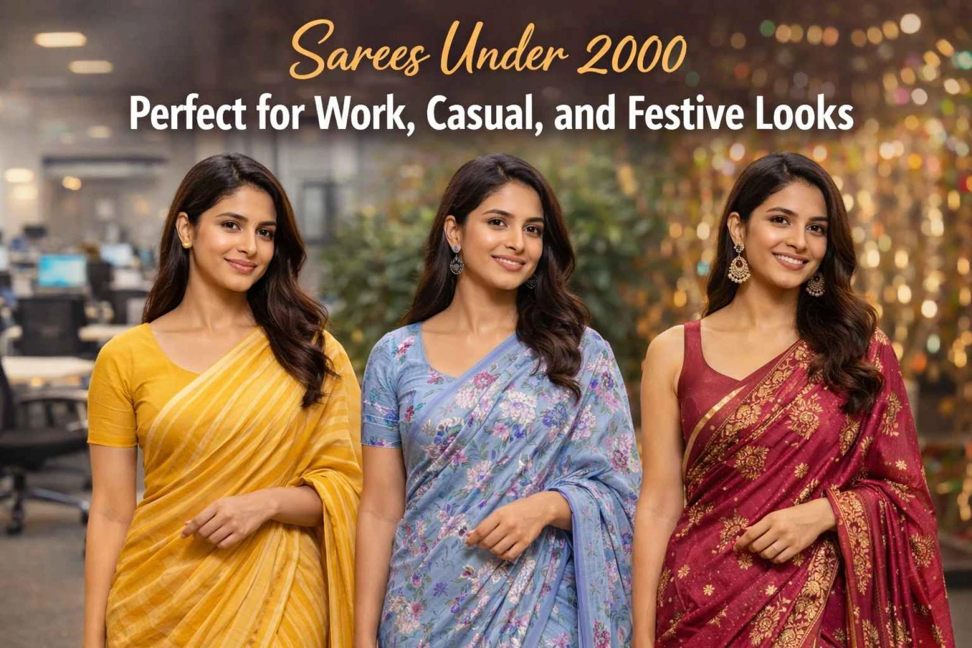 Sarees Under 2000 That Work for Office, Everyday, and Festive Wear