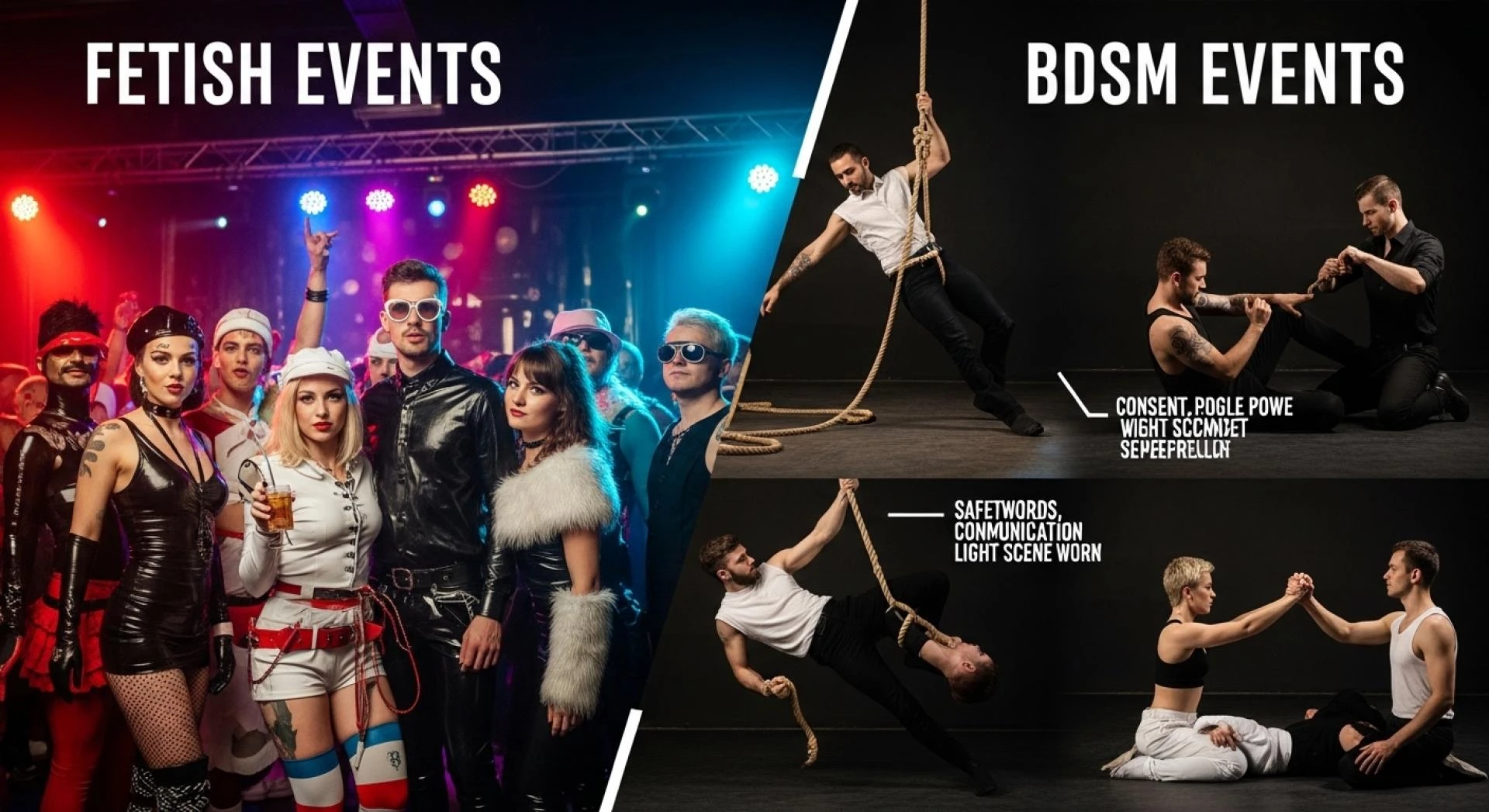 Fetish Events vs BDSM Events: Key Differences You Should Know