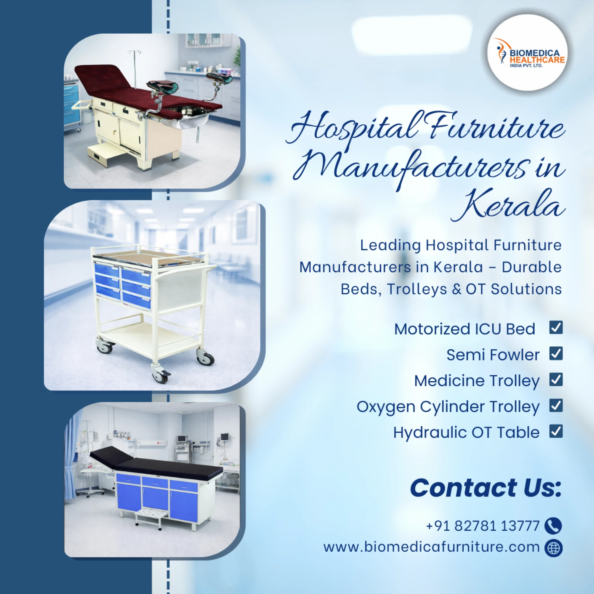 Transforming Care Spaces: Hospital Furniture Manufacturers in Kerala