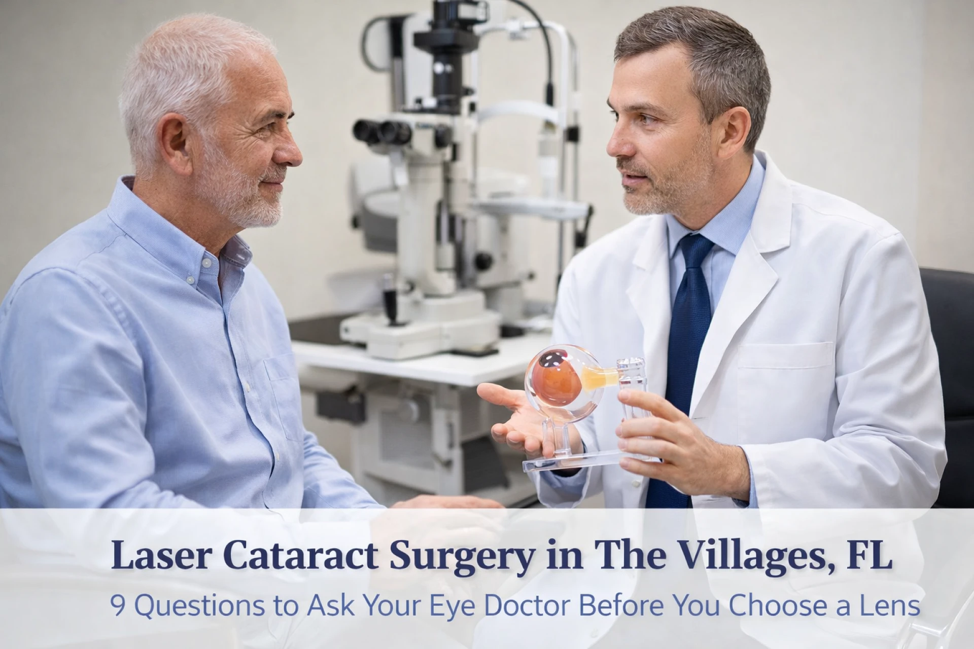 Laser Cataract Surgery in The Villages, FL: 9 Questions to Ask Your Eye Doctor Before You Choose a Lens
