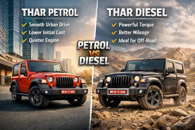 Mahindra Thar Petrol vs Diesel: Which One Should You Choose?