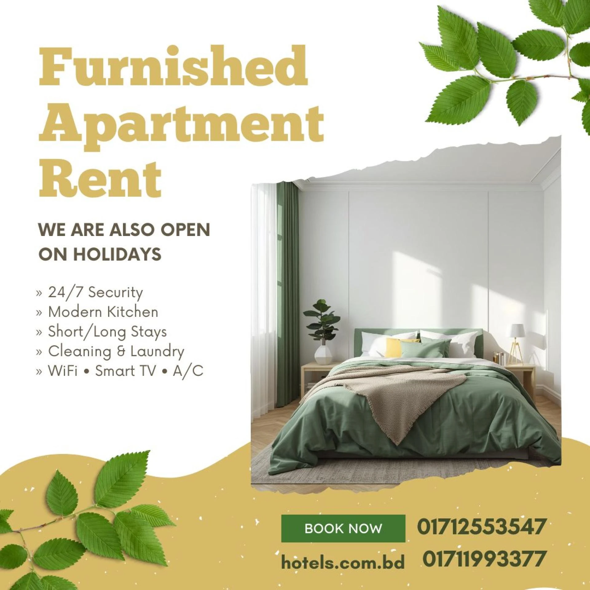 Fully Furnished 2 Bedroom Apartment for Rent in Bashundhara R/A !