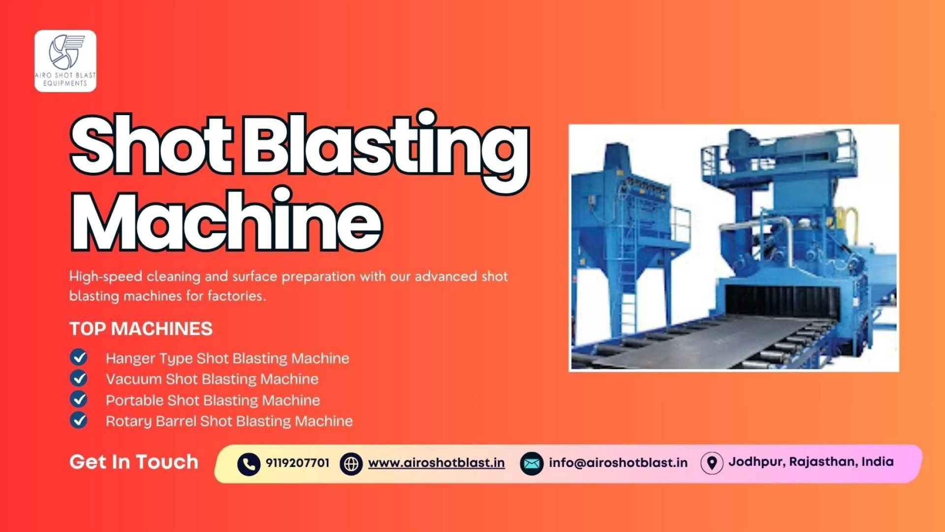 Shot Blasting Machine for Industrial Equipment Refurbishment