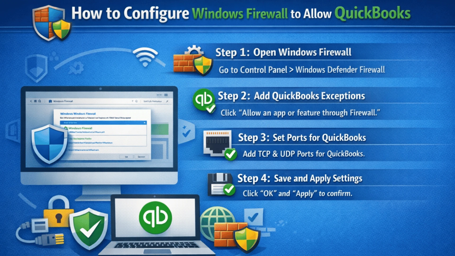 How to Configure Windows Firewall to Allow QuickBooks
