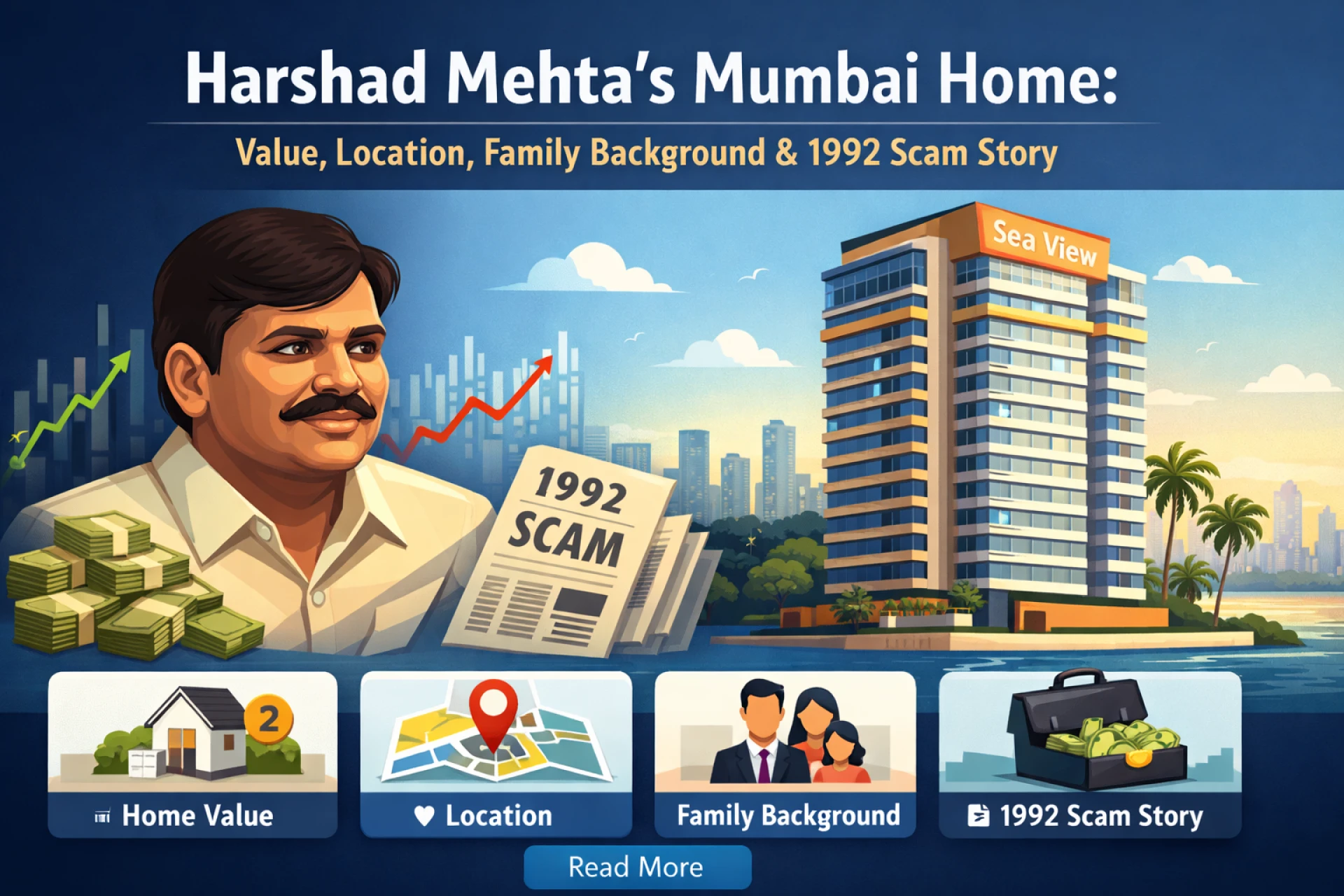 Harshad Mehta’s Mumbai Home: Value, Location, Family Background & 1992 Scam Story