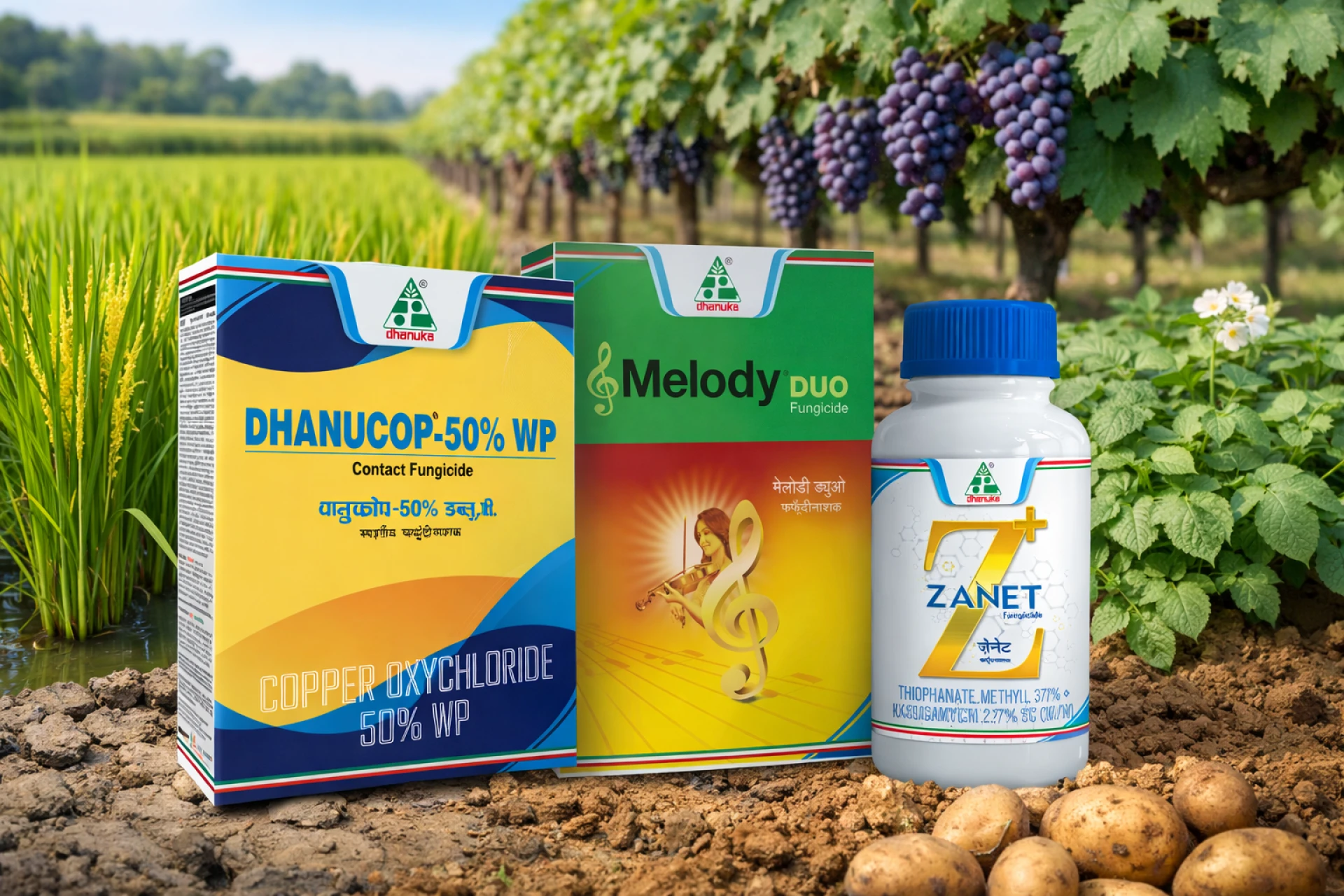 Dhanuka Fungicides for Different Crops: Rice, Grapes, Potato, and More
