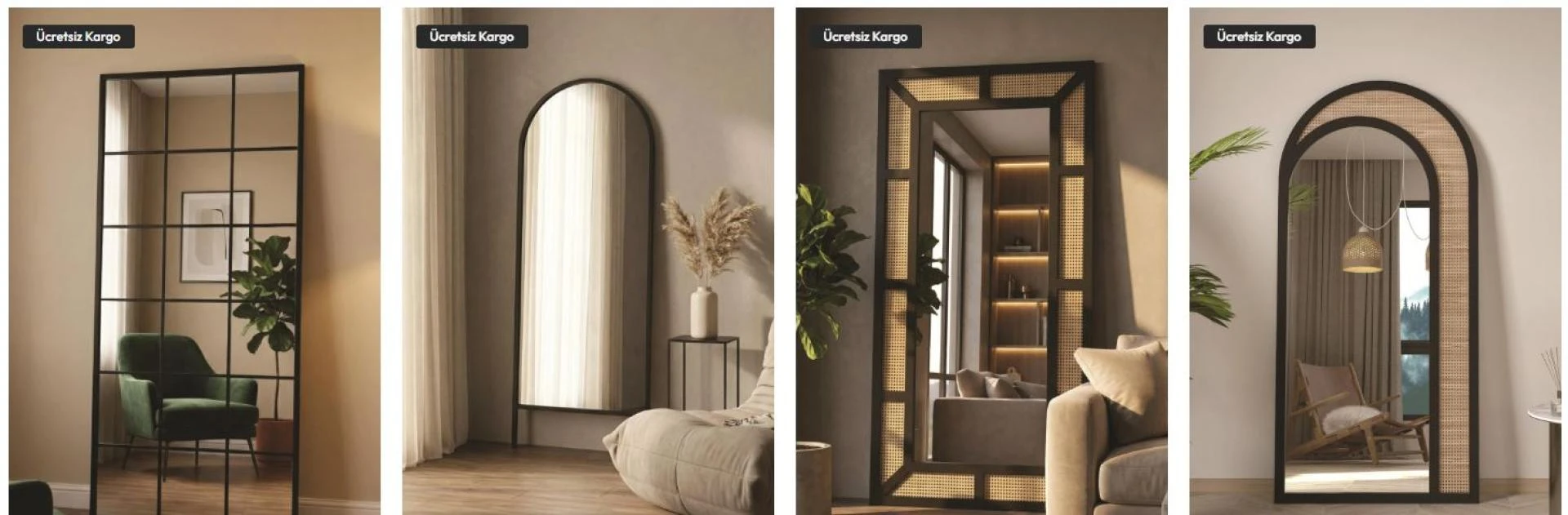 Tuhams Boy Aynası Modelleri ile Doğal ve Bohem Dekorasyon