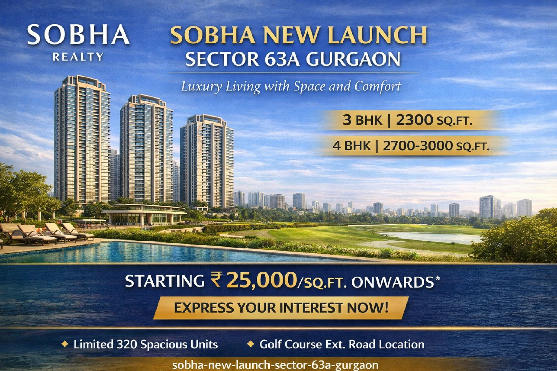 Sobha New Launch Sector 63A Gurgaon: Luxury Living with Space and Comfort