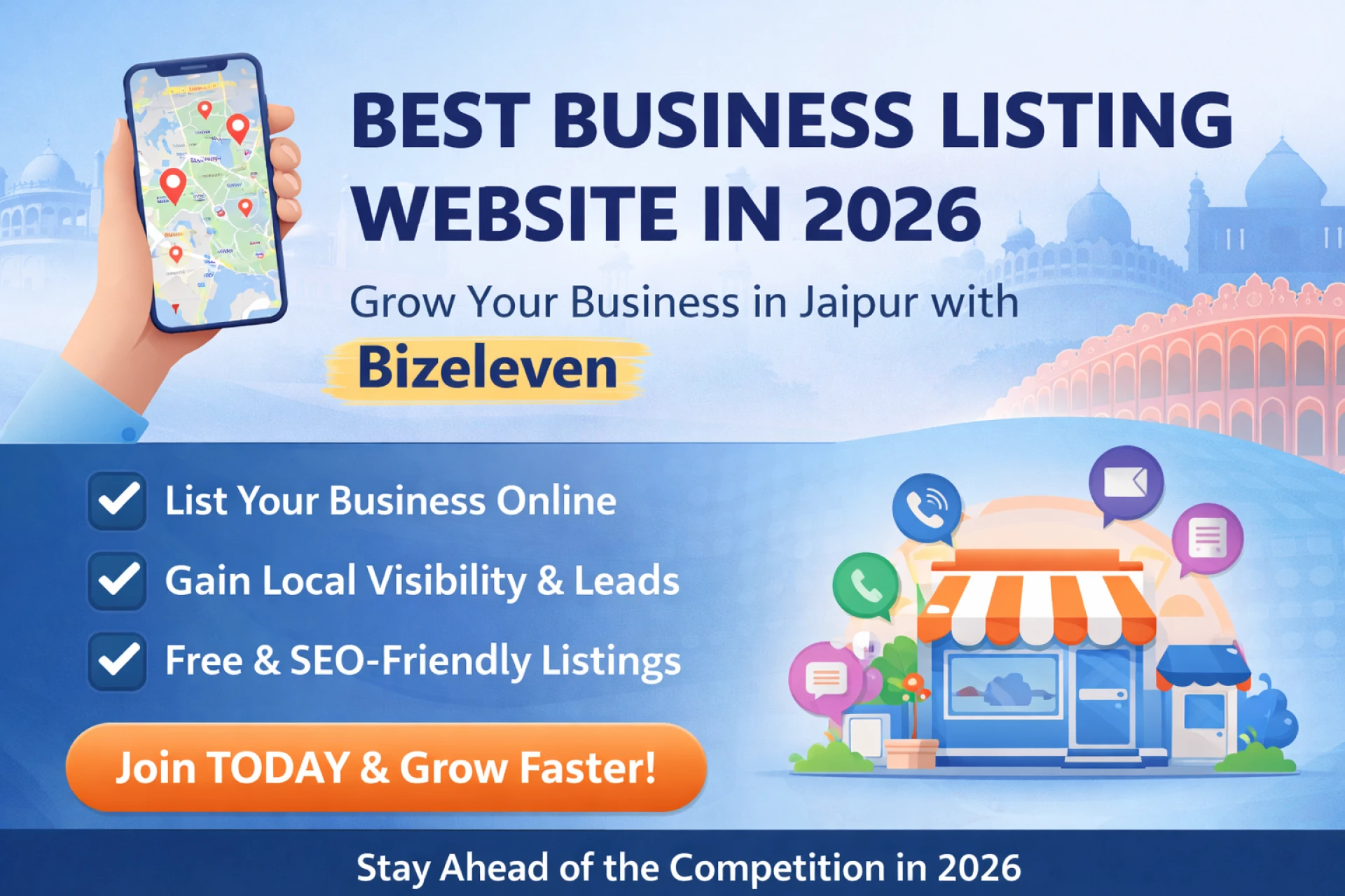 Best Business Listing Website in 2026 — Grow Your Business in Jaipur with Bizeleven