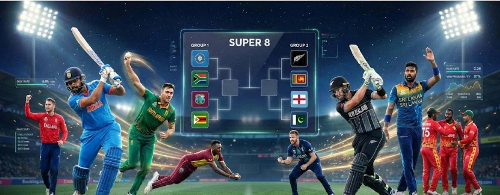 Khelostar: All Super 8 Teams & Matchups