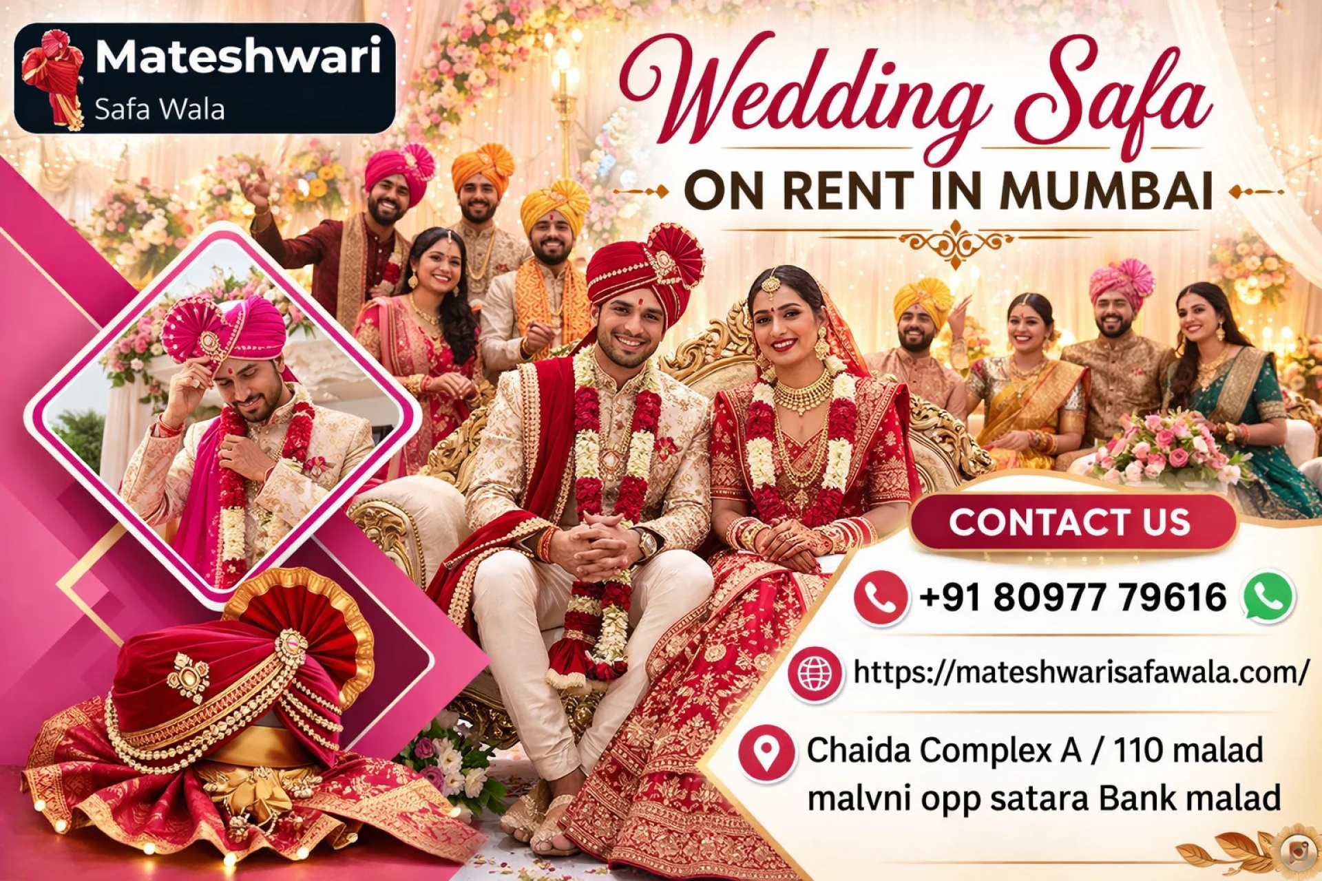 Wedding Safa on Rent in Mumbai Tradition, Style & Royal Elegance