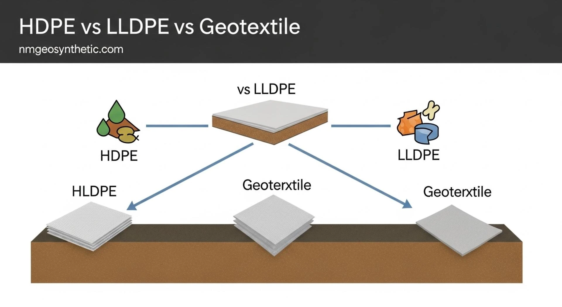 HDPE vs LLDPE vs Geotextile; Which Geosynthetic is Best for Your Project?