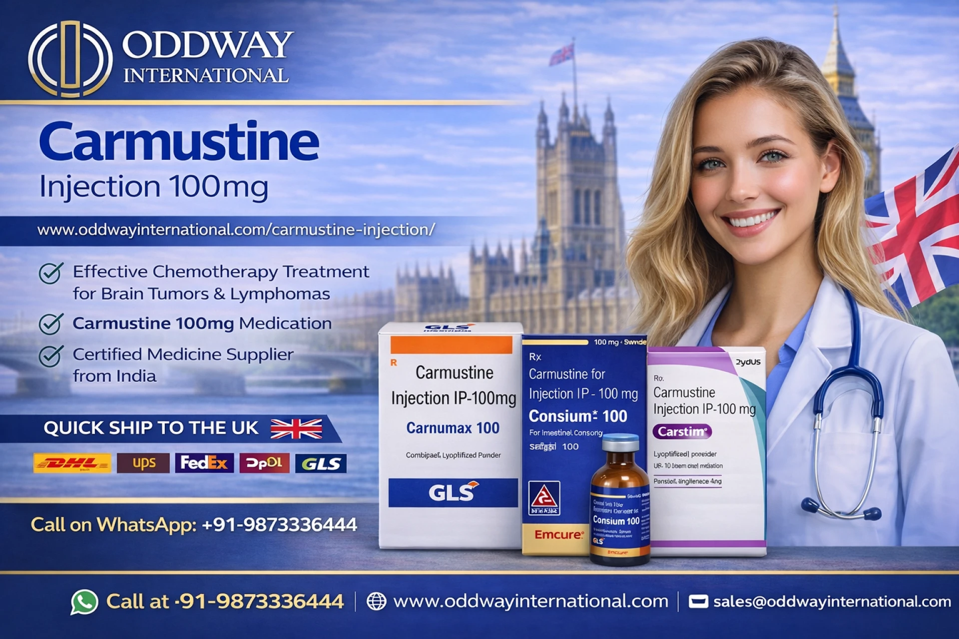Buy Carmustine Injection 100mg | Carmustine Price – Oddway