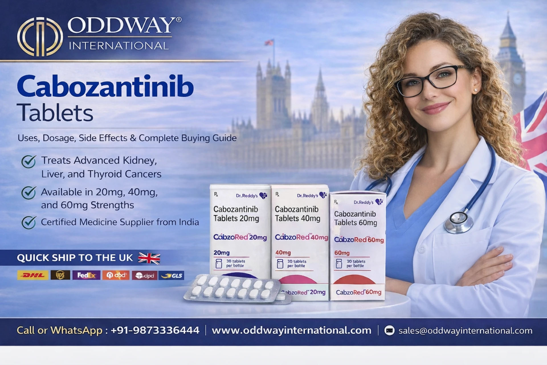 Cabozantinib Tablets 20 mg, 40 mg & 60 mg Price - Oddway