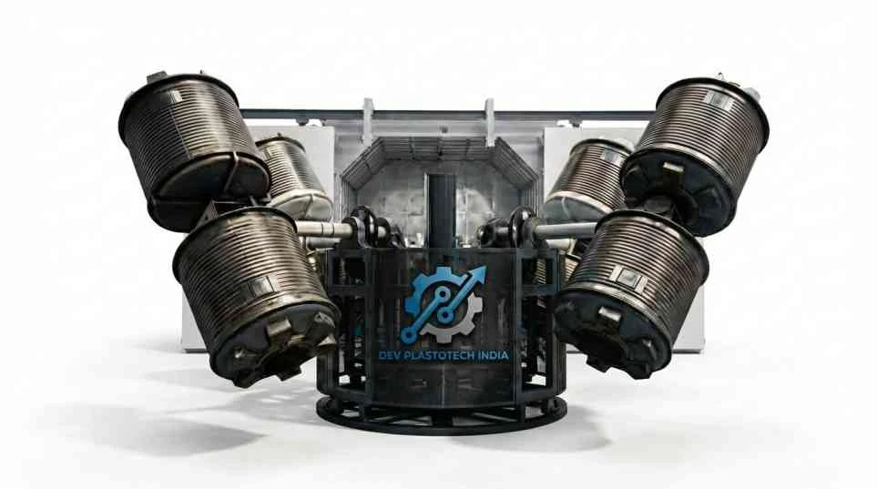 Four Bi Axial Machine for High-Efficiency Rotomoulding | Industrial Manufacturing Solutions