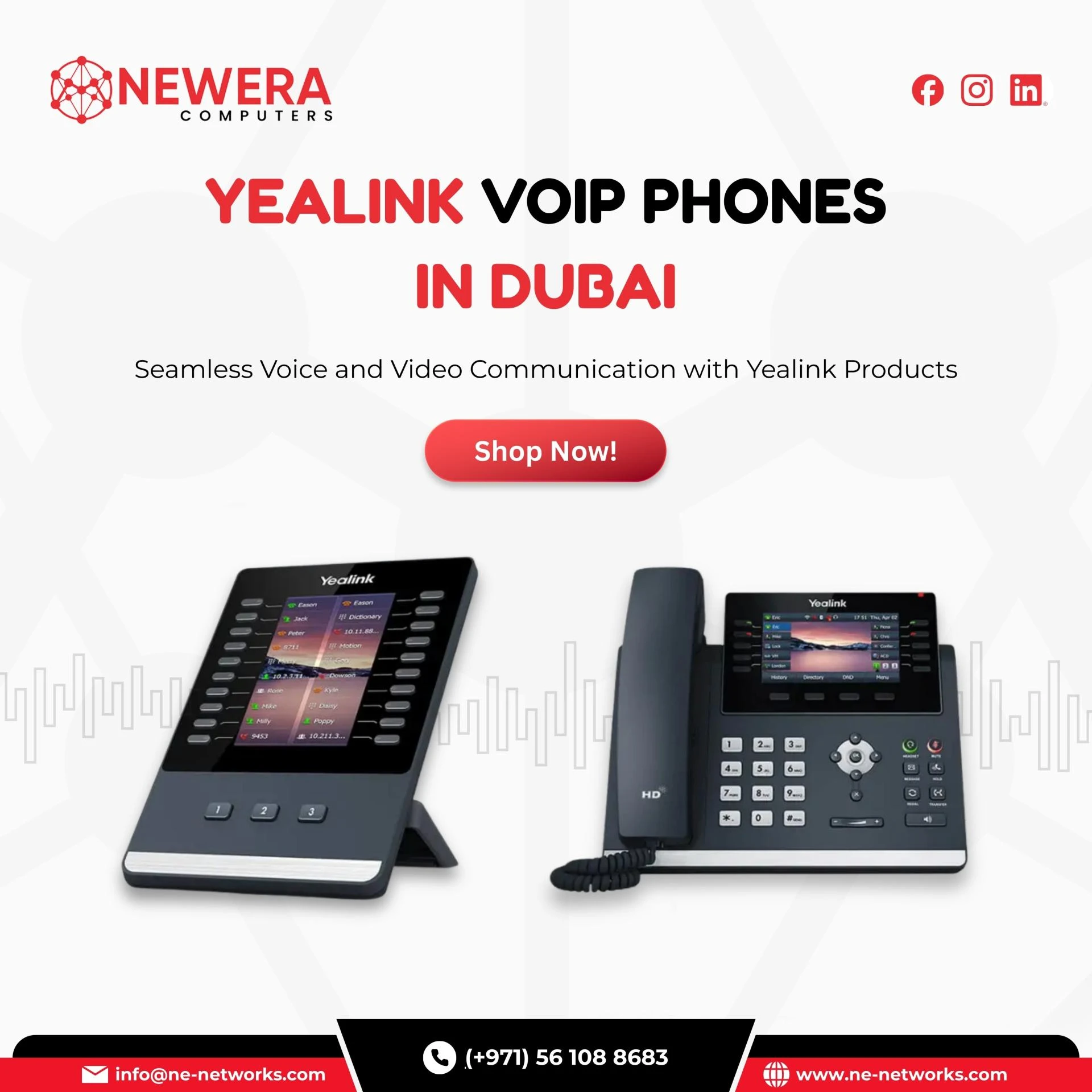Buy Genuine Yealink VoIP Phones in Dubai for Business & Enterprise | Newera Computers
