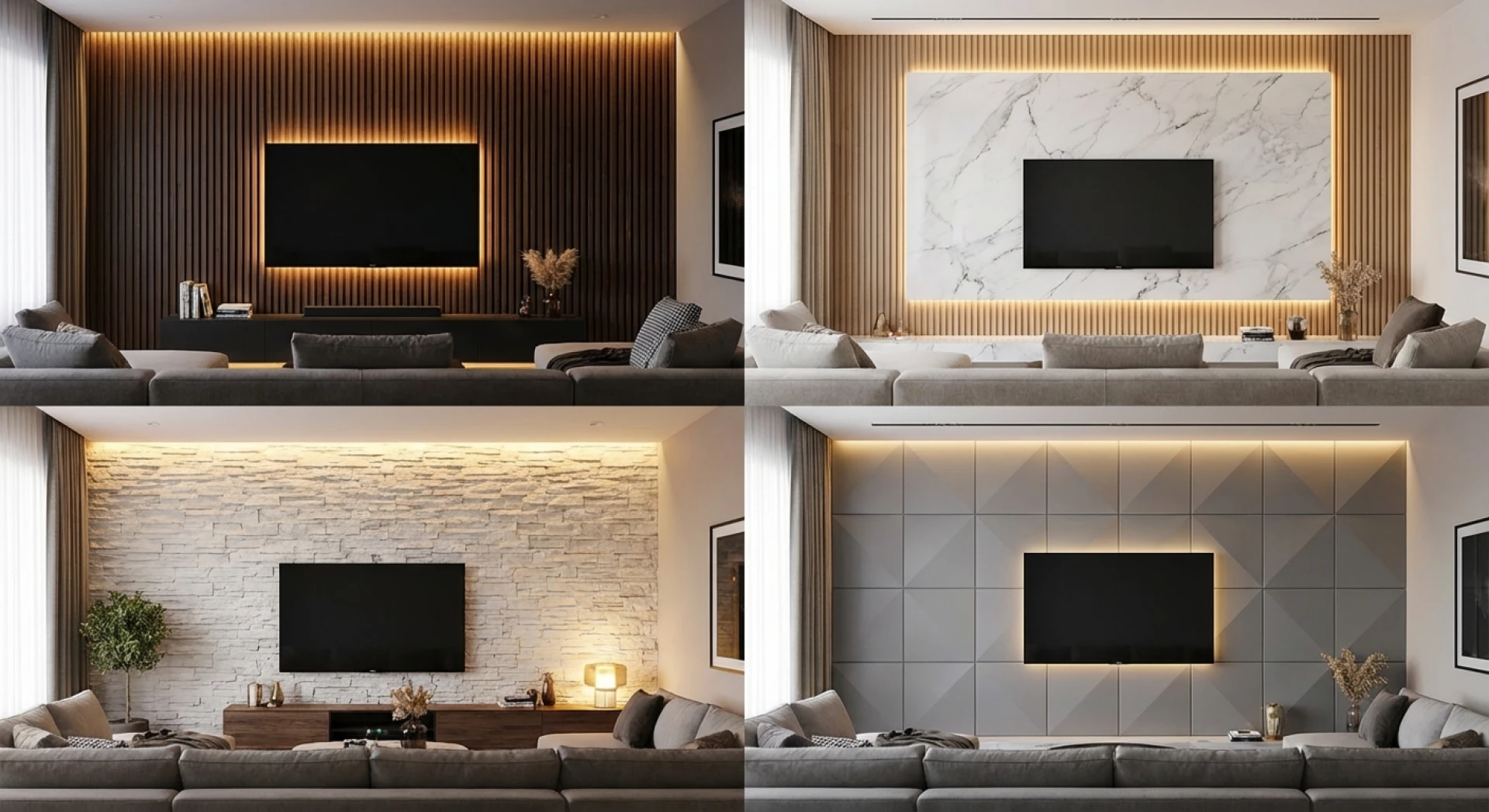 Mi lectura “DIY DECO” de la pared de la TV (y cómo lo convertiría en un proyecto de fin de semana)