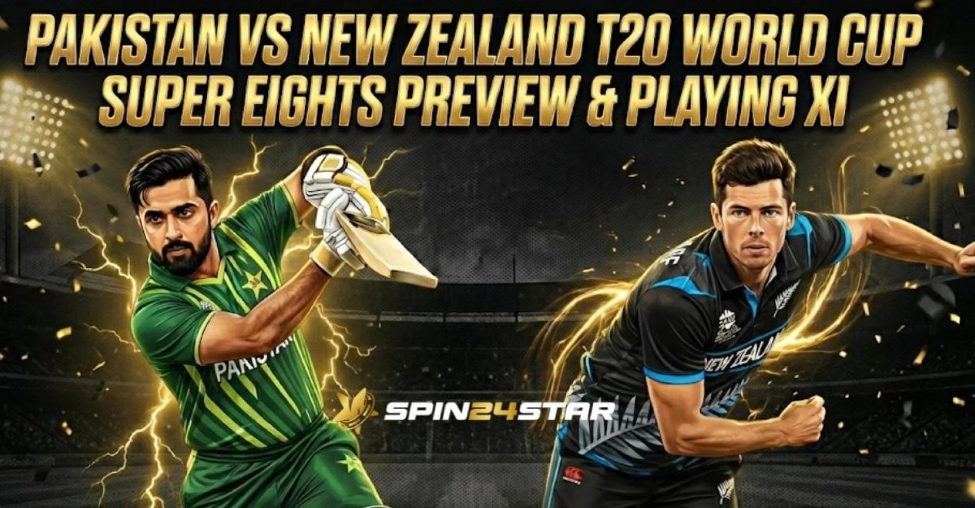 Spin24star's In-Depth Preview: Pakistan vs New Zealand T20 World Cup 2026 Super Eights Clash