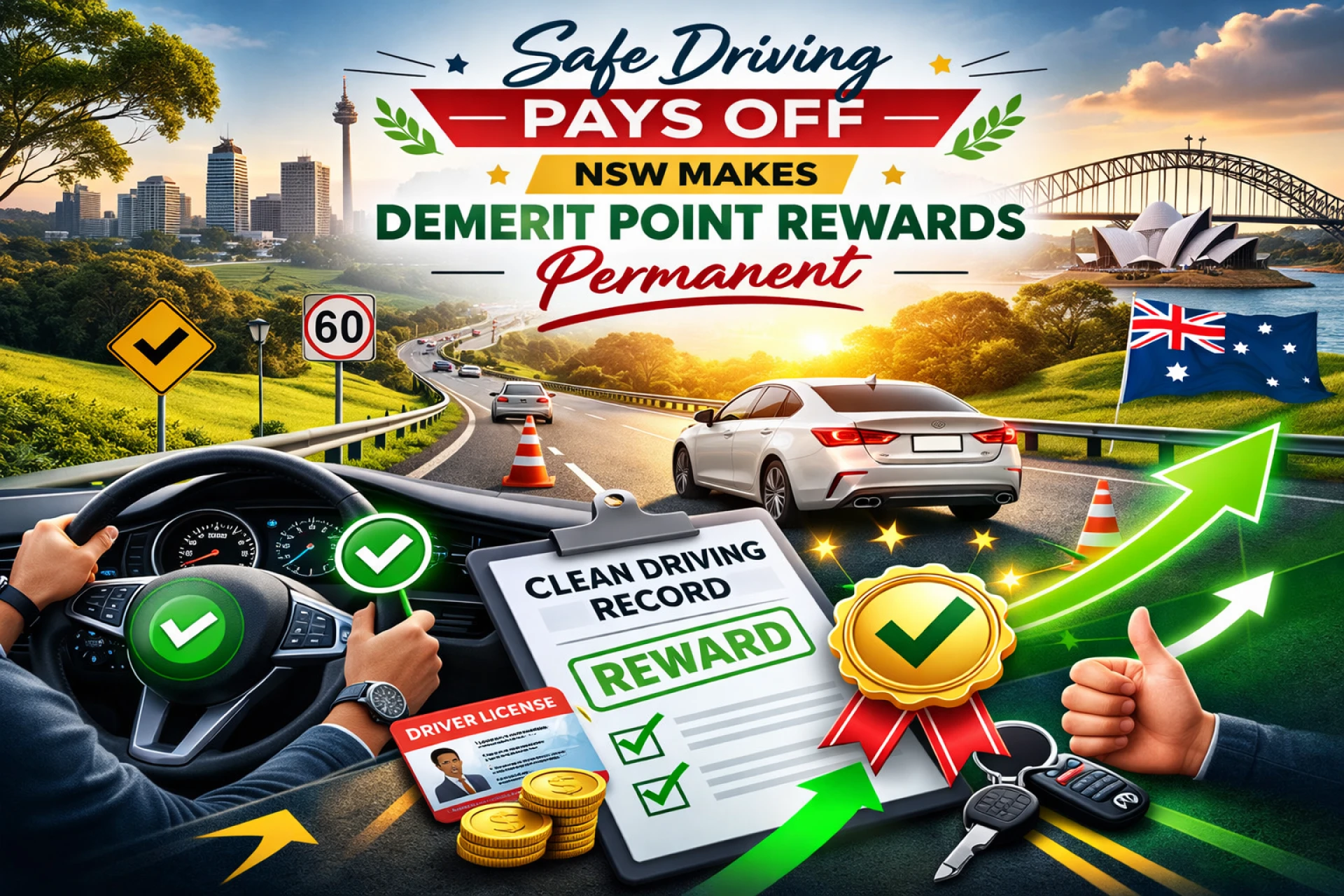 Safe Driving Pays Off: NSW Makes Demerit Point Rewards Permanent