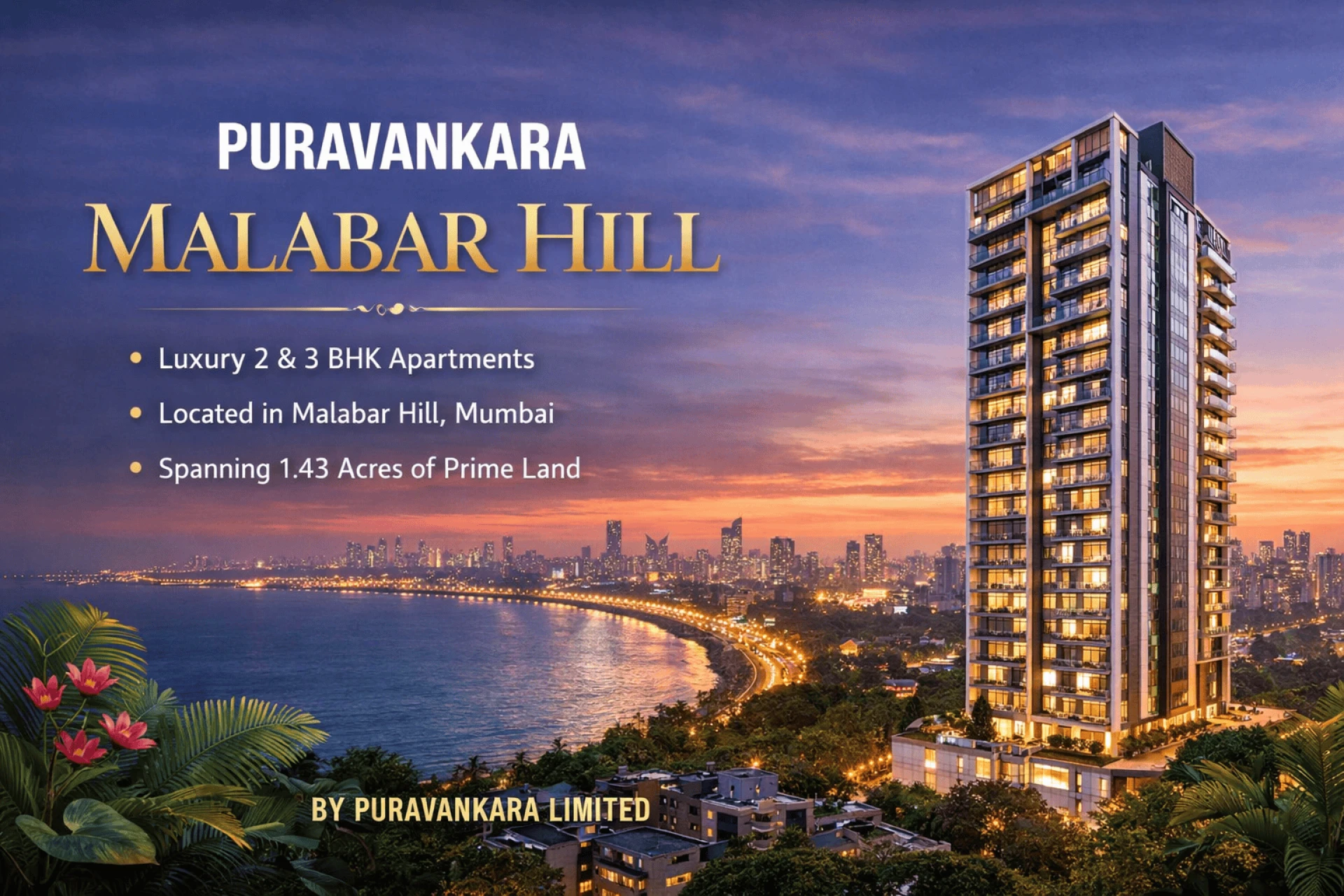Puravankara Pre Launch Premium Apartments in Malabar Hill Mumbai