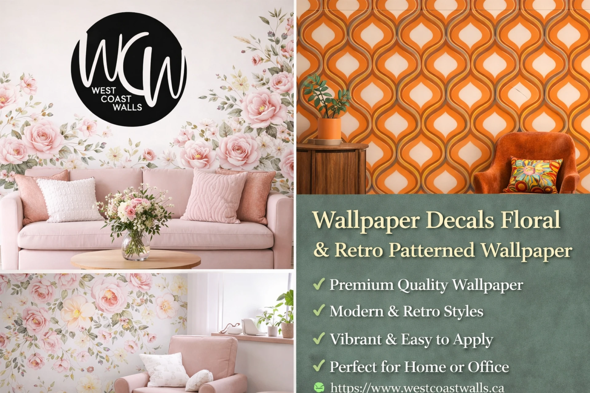 Expert Guide to Floral and Retro Patterned Wallpaper by West Coast Walls