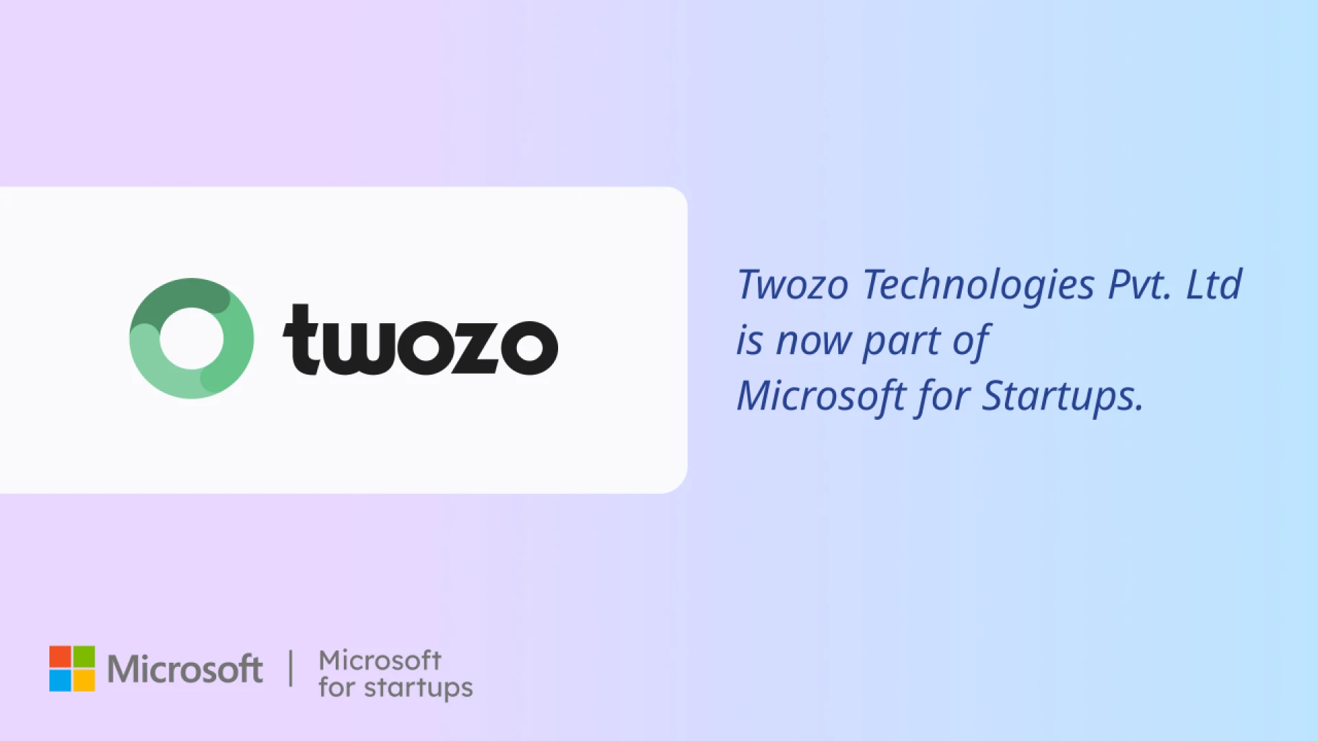 Twozo Steps into the Global Startup Ecosystem with Microsoft for Startups.