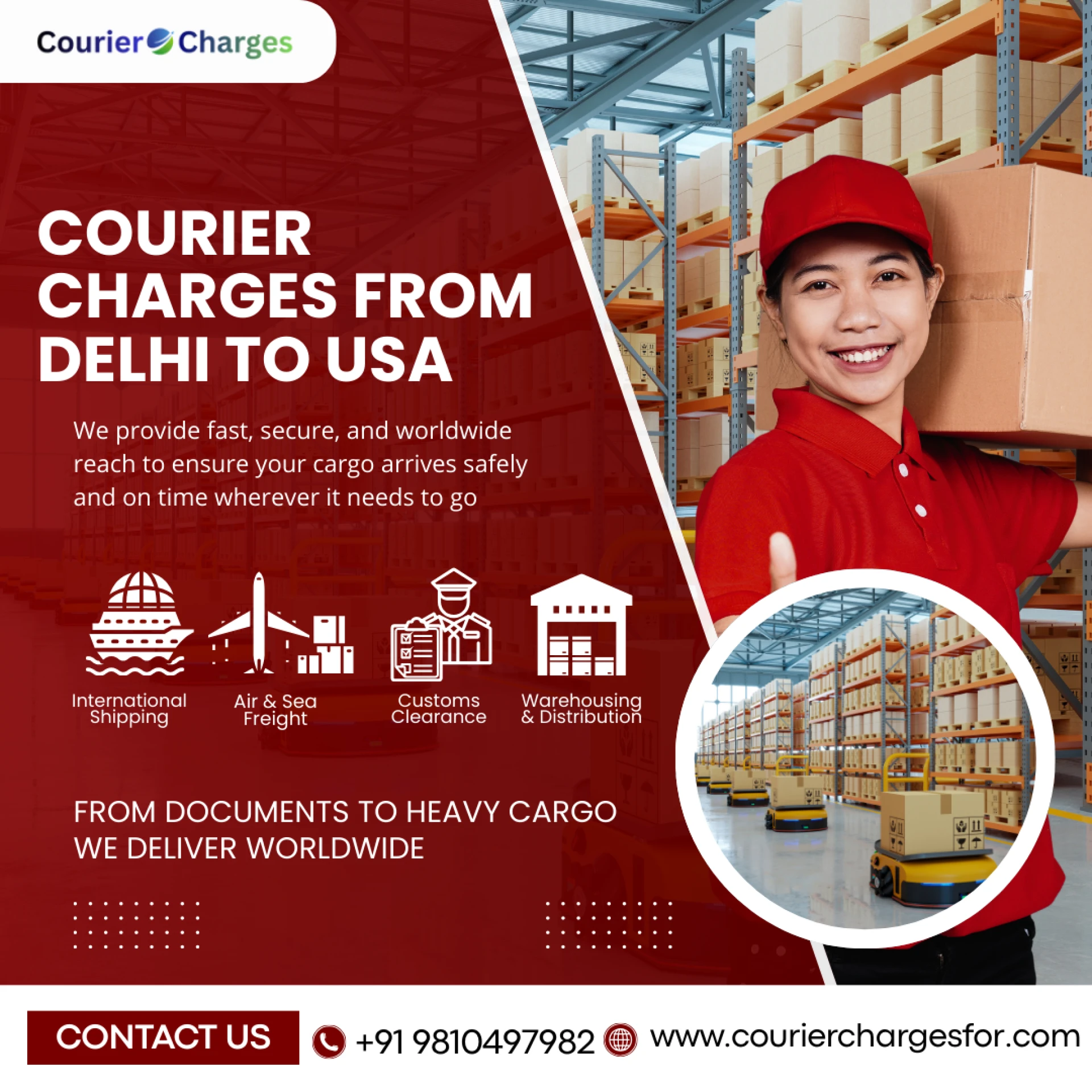 Courier Charges From Delhi To USA – Complete International Shipping Guide
