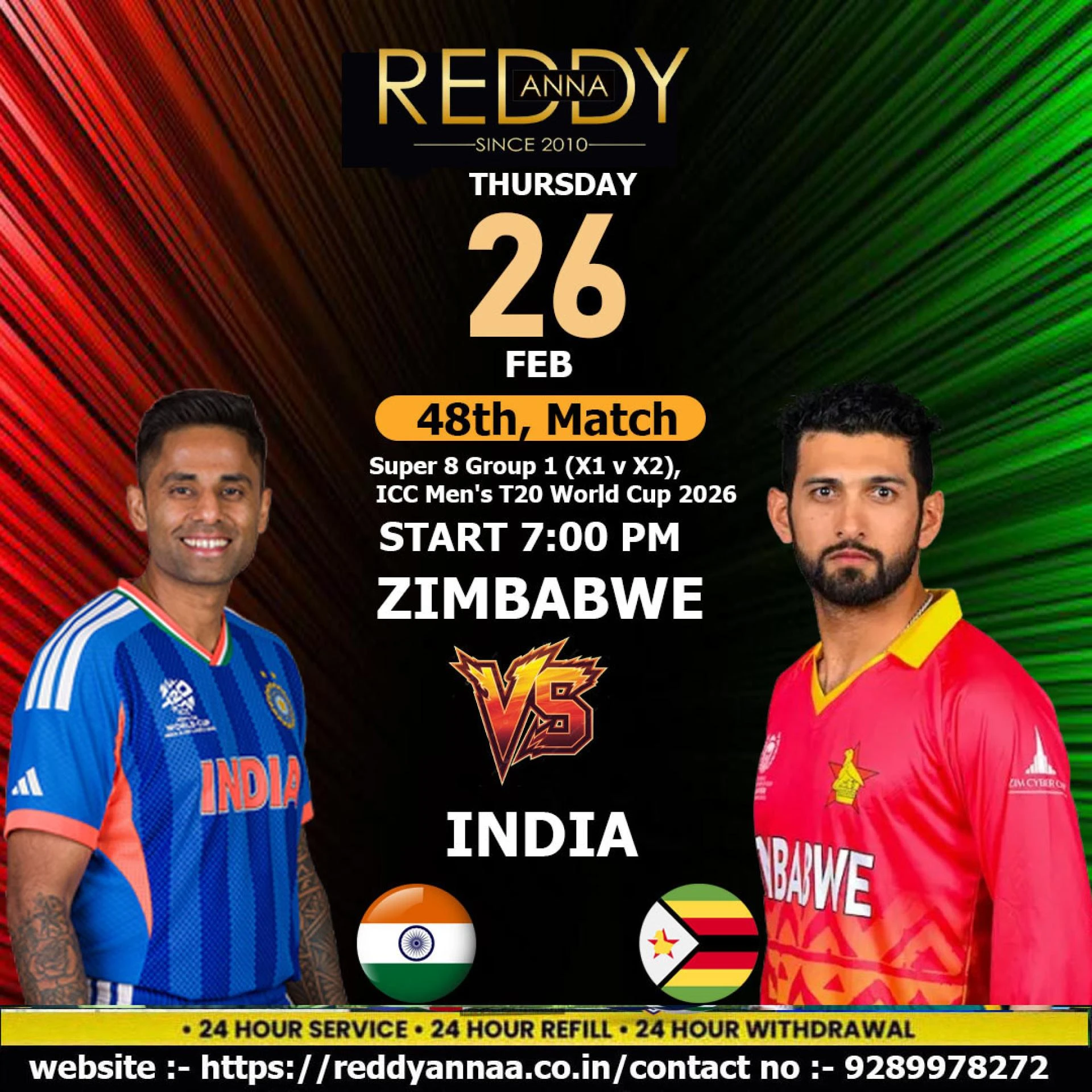 Excitement Builds as Reddy Anna Book Exchange Hosts Special Event for India vs Zimbabwe Clash in Super 8 Group 1, ICC Men's T20 World Cup 2026.