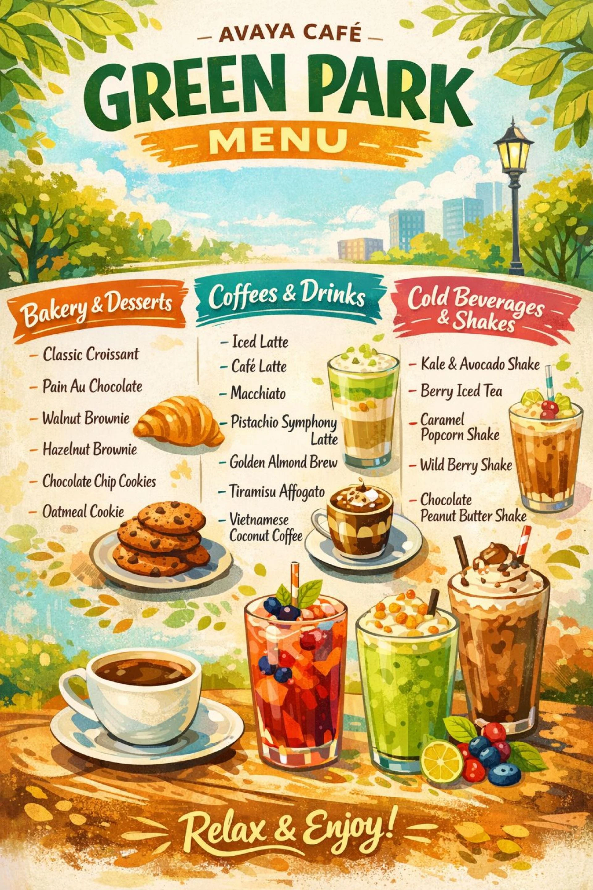 A Culinary Exploration of the Avaya Cafe & Bakery Green Park Menu