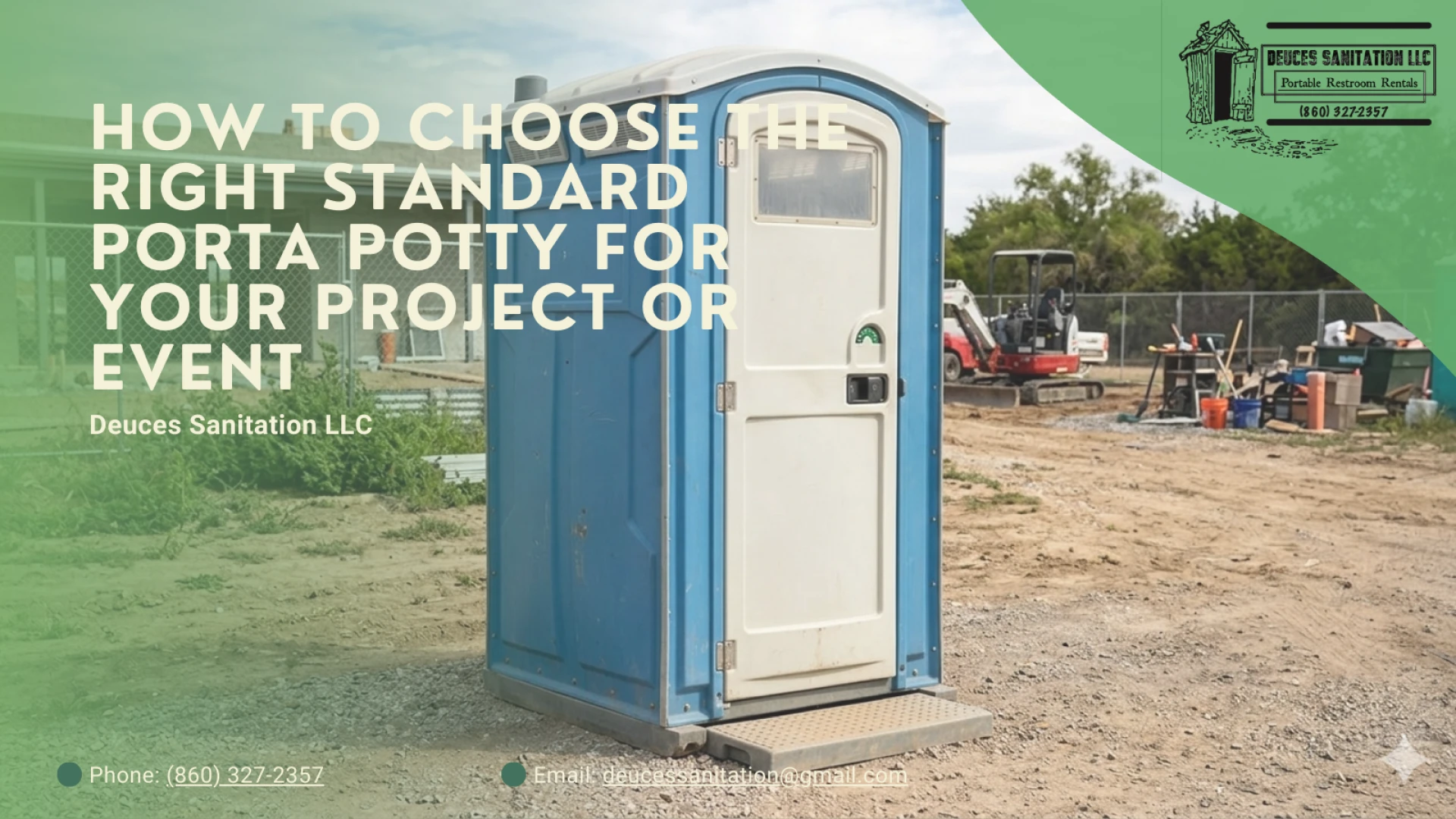 How to Choose the Right Standard Porta Potty for Your Project or Event