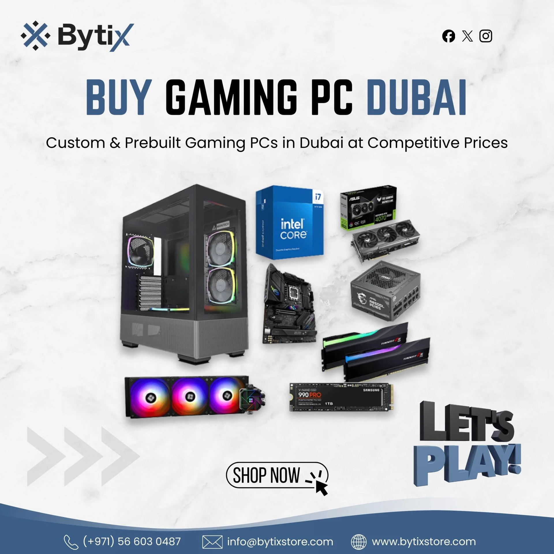 Buy Gaming PC in Dubai - Affordable & High-End Gaming Systems | Bytix Store