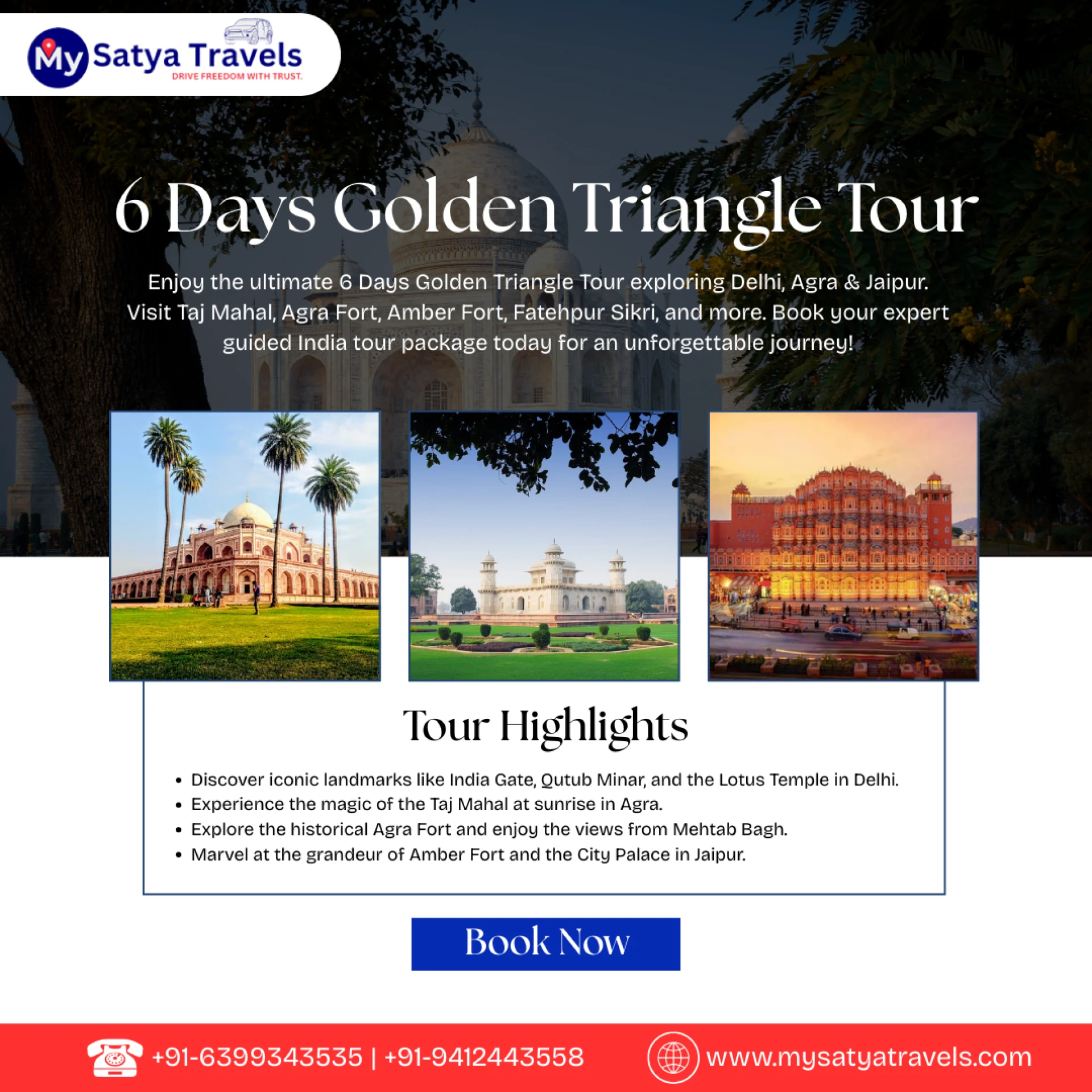 Golden Triangle Tour 6 Days | Explore Delhi, Agra & Jaipur