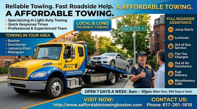 A Affordable Towing Boston – Long Distance Towing 7 Days