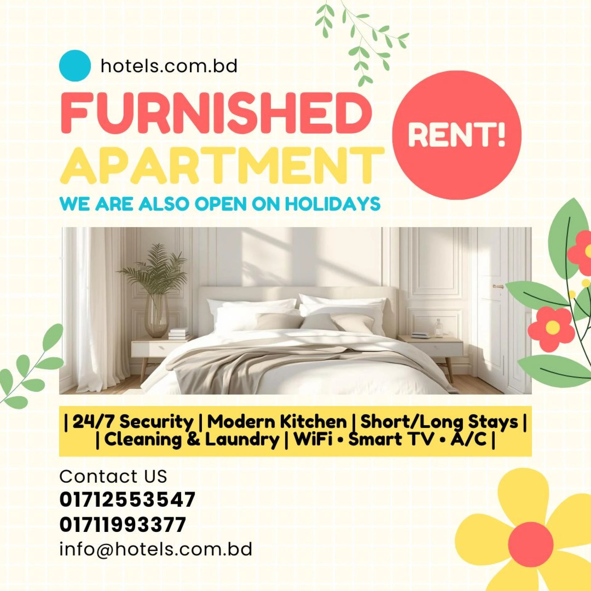 Furnished Serviced Apartment for Rent in Baridhara