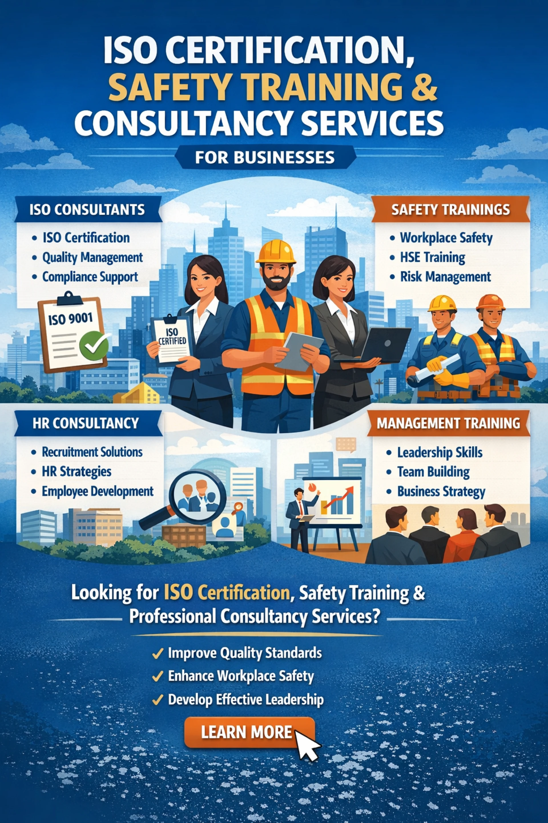 Why Businesses Need ISO Certification, Safety Training, and Professional Consultancy Services