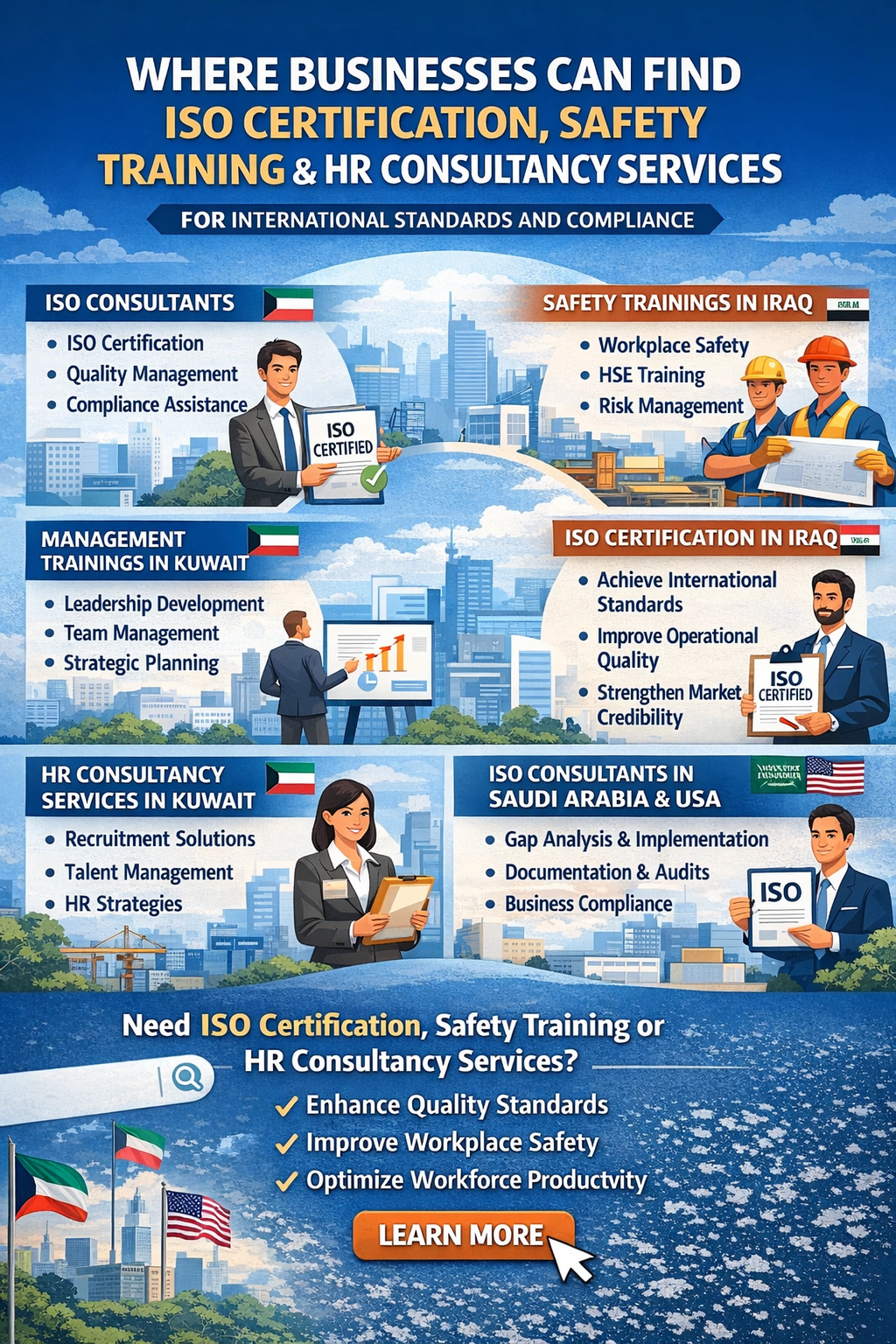 Where Businesses Can Find ISO Certification, Safety Training, and HR Consultancy Services