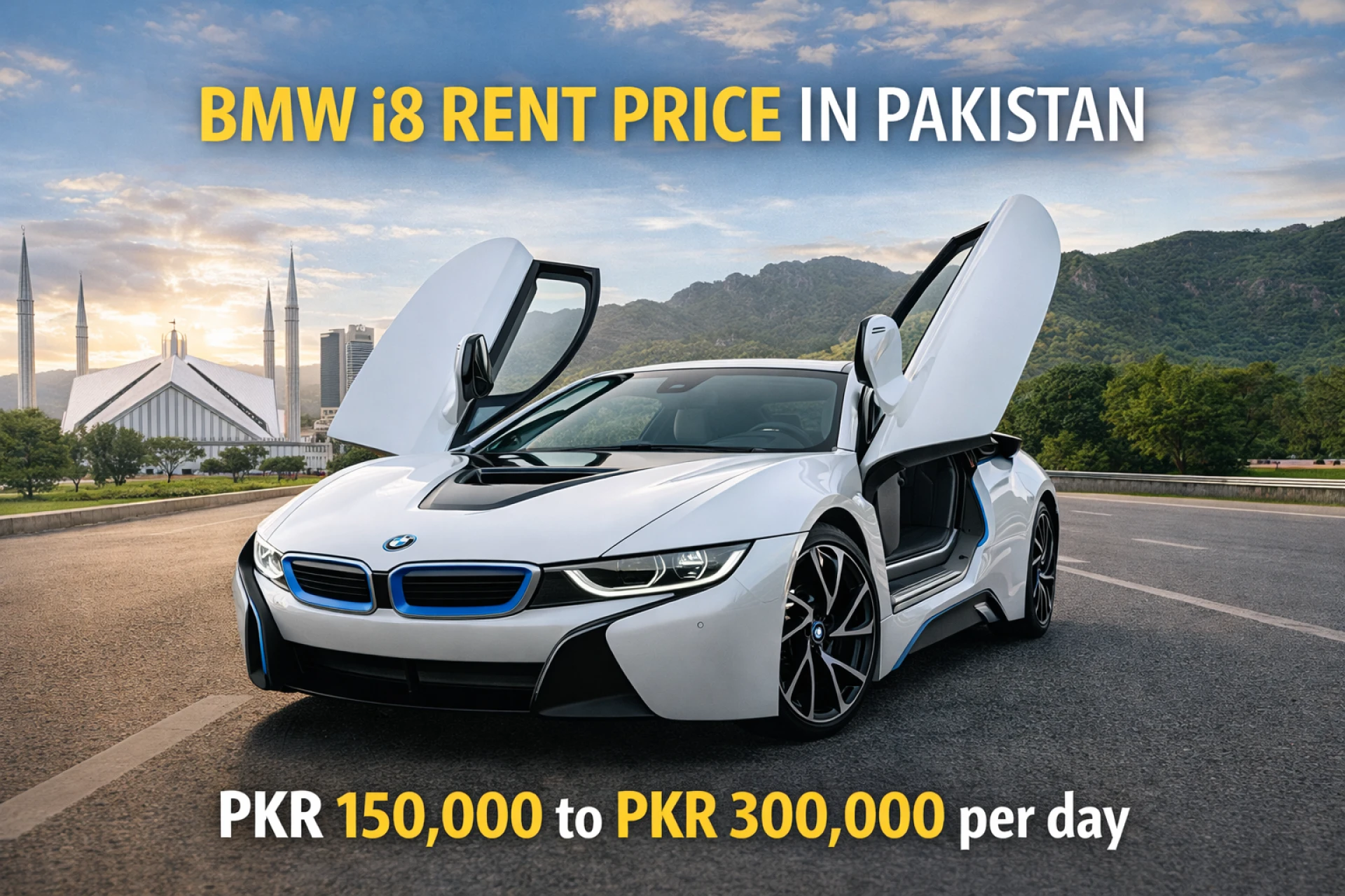 bmw i8 rent price in pakistan