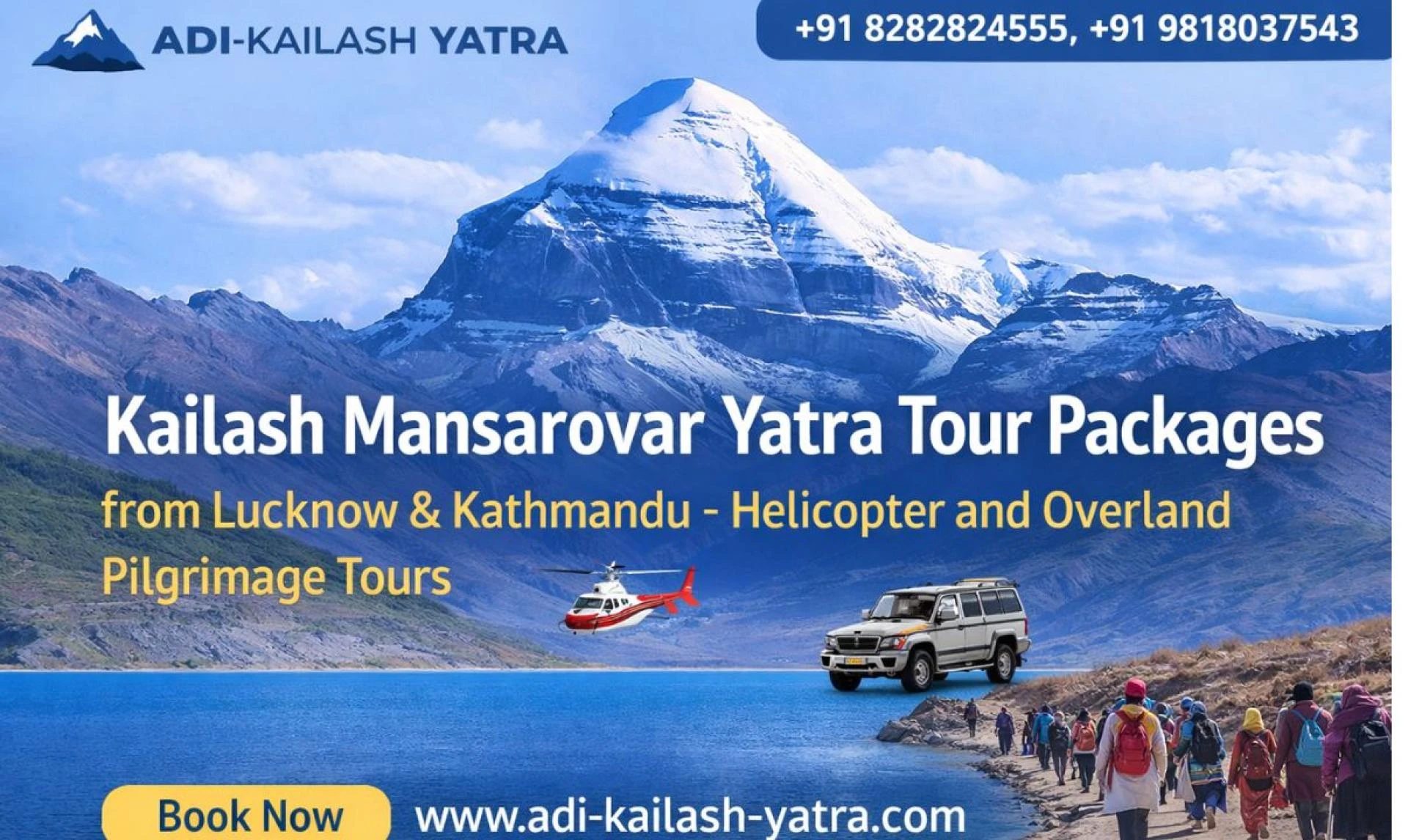 Kailash Mansarovar Yatra Tour Packages from Lucknow & Kathmandu – Helicopter and Overland Pilgrimage Tours