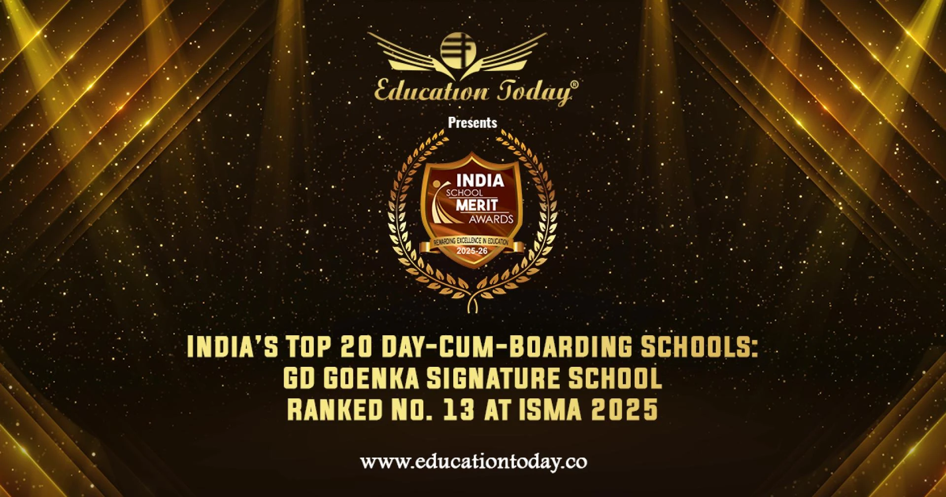 India s Top 20 Day-Cum-Boarding Schools  GD Goenka Signature School Ranked No 13 at ISMA 2025